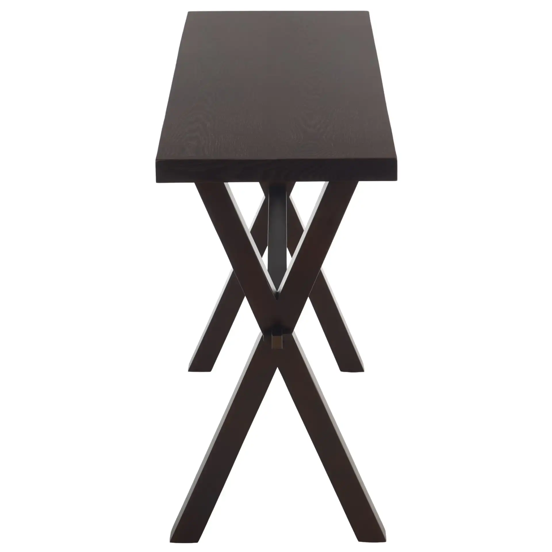 Kalix Console Table in Dark Brown, detail view