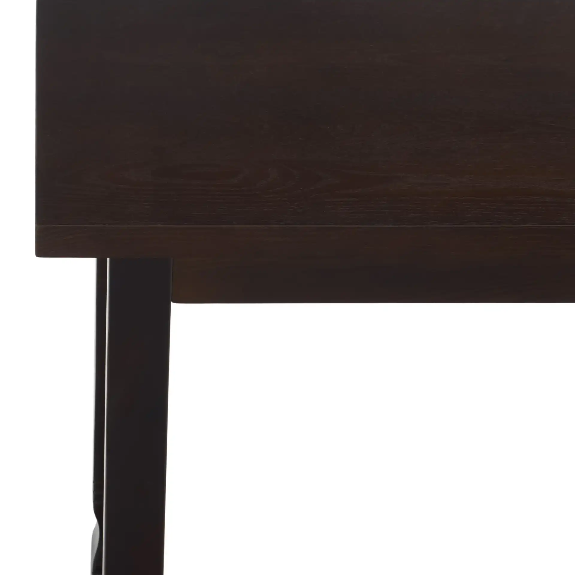 Tacy Console Table in Dark Brown in a styled room