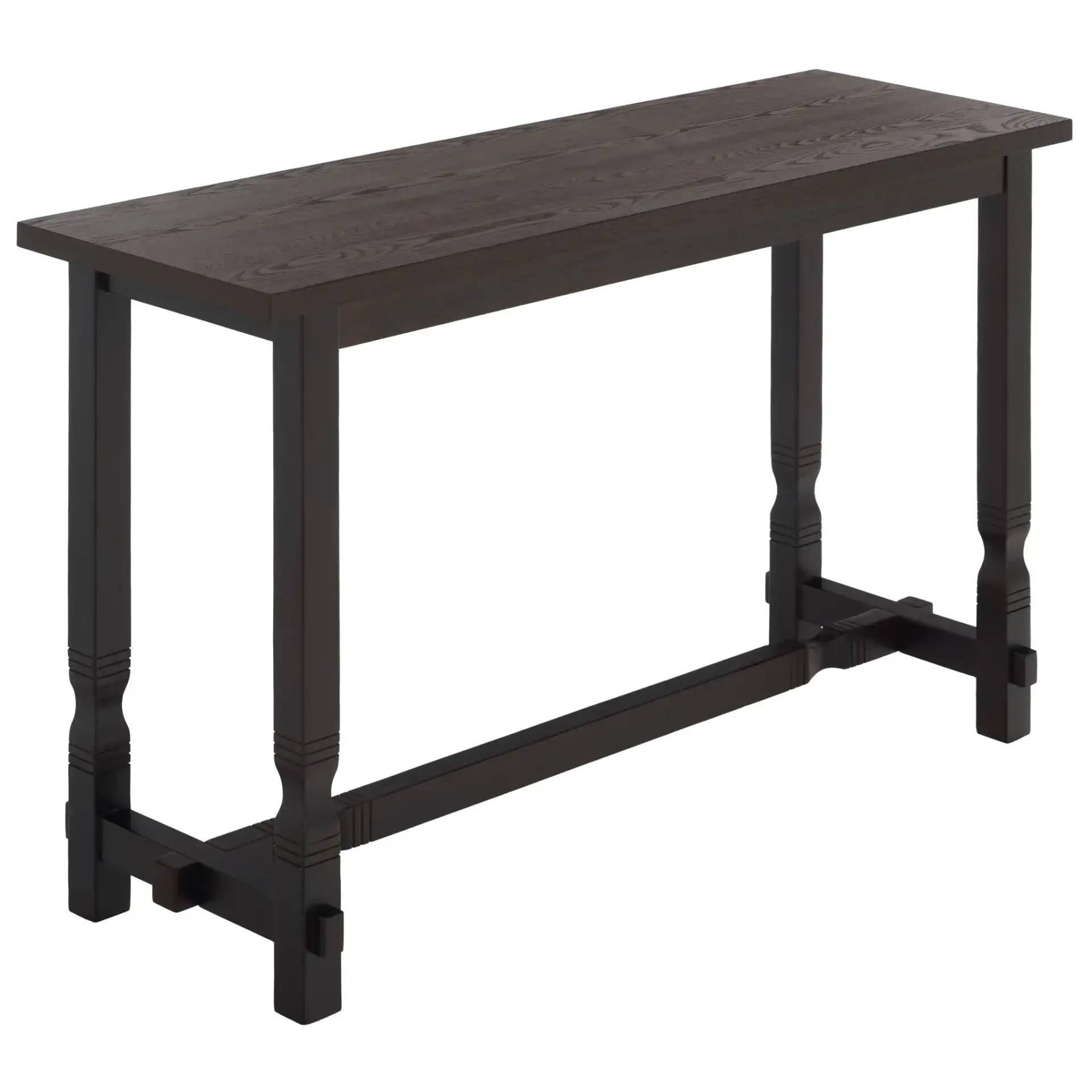 Tacy Console Table in Dark Brown, detail view
