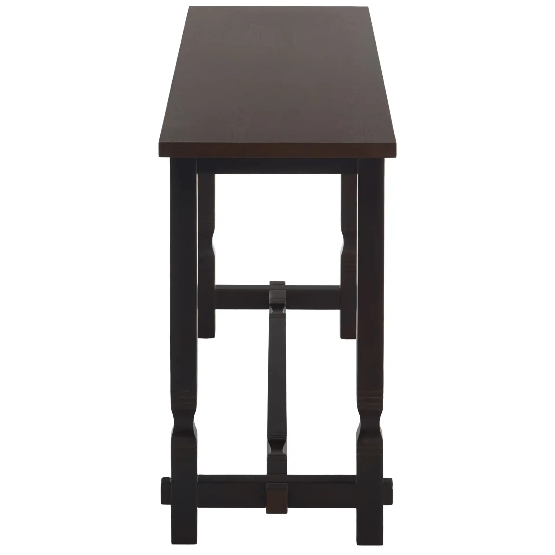 Tacy Console Table in Dark Brown, detail view
