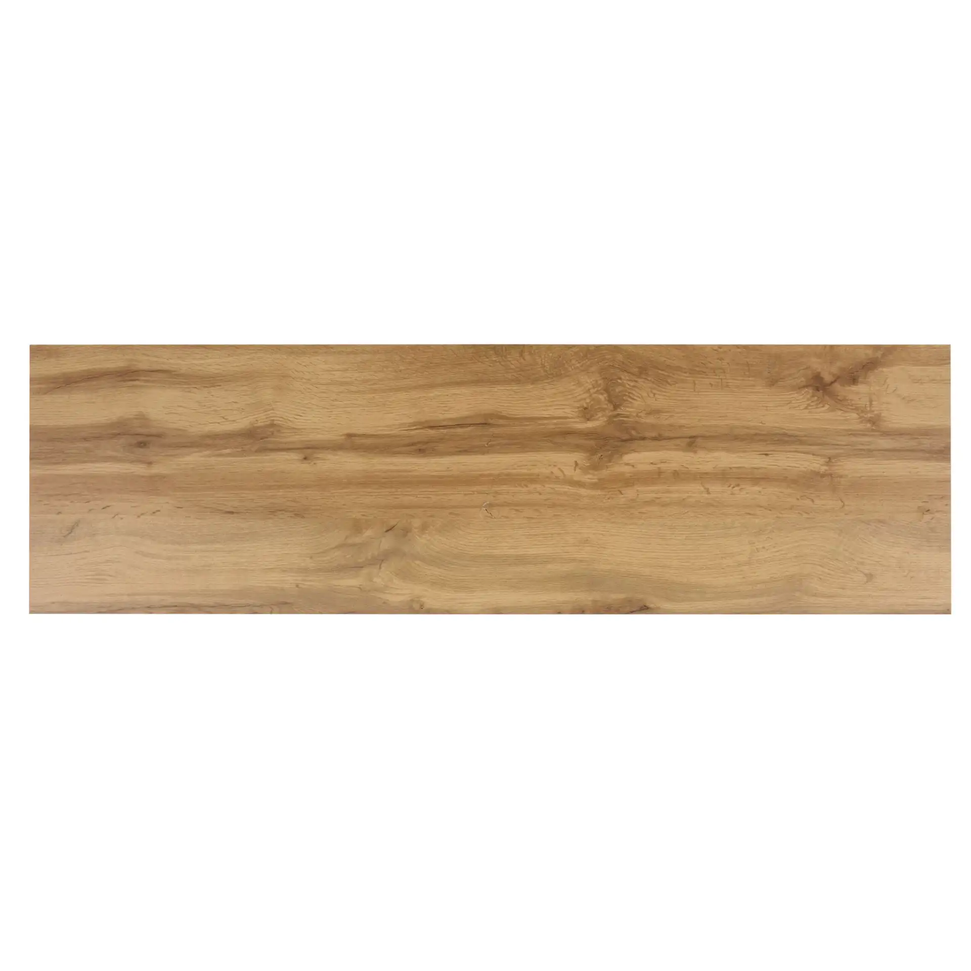 Seeley Two-Drawer Console Table in Oak, detail view