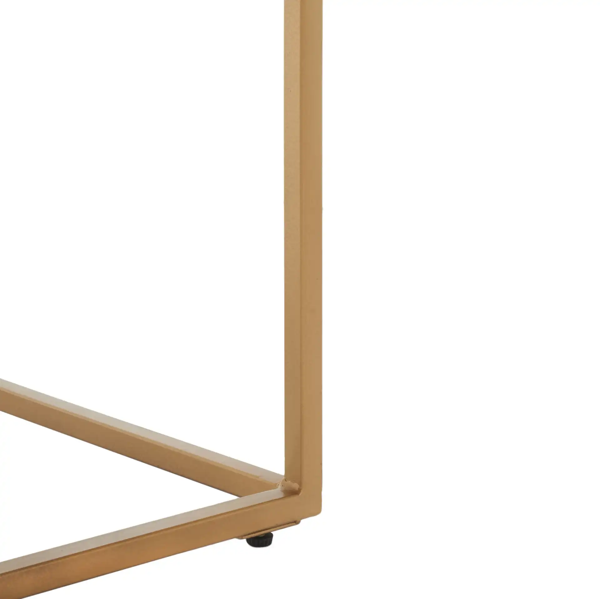 Akari Marble Console Table in Brown / White, detail view