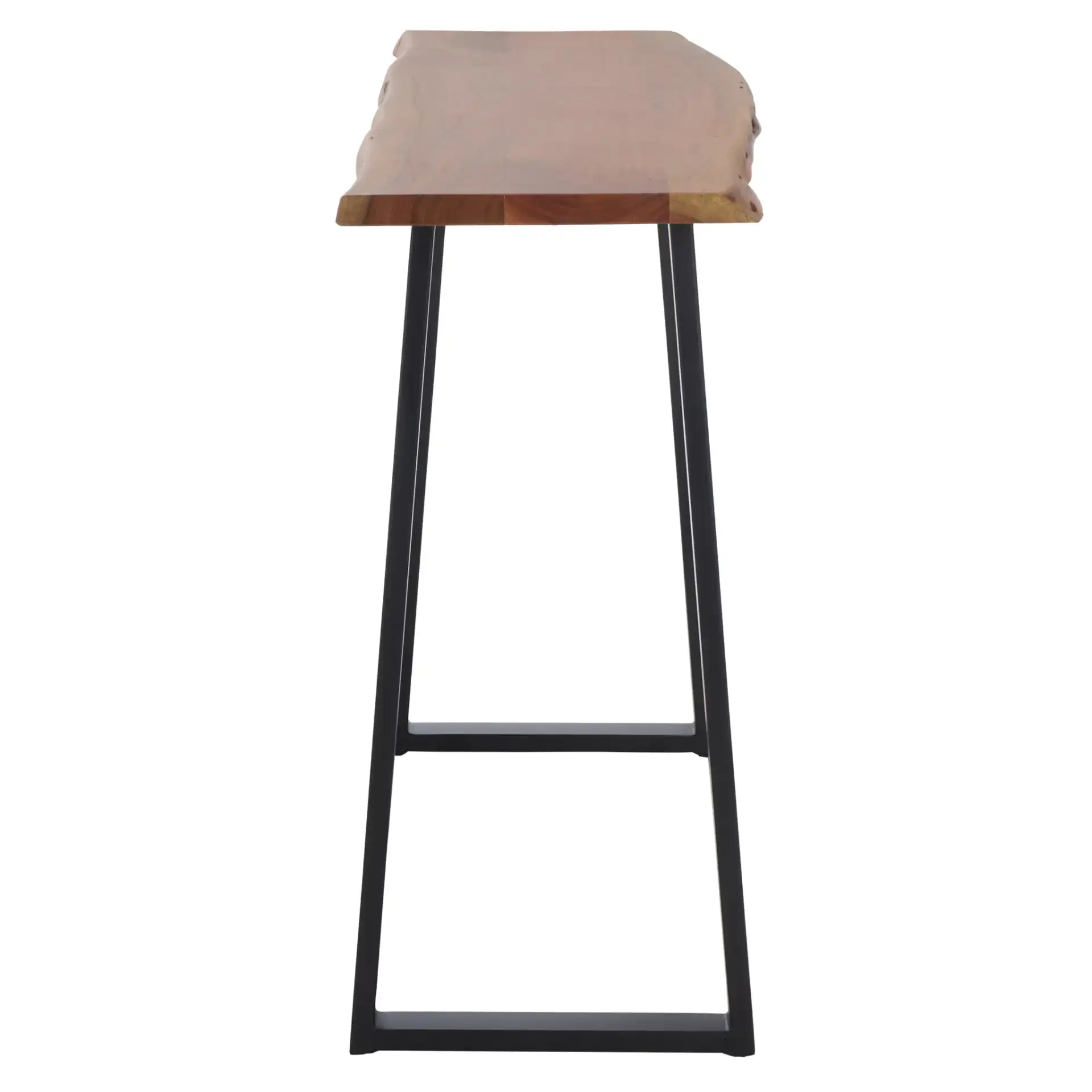 Adella Wood Console Table in Natural / Black, detail view