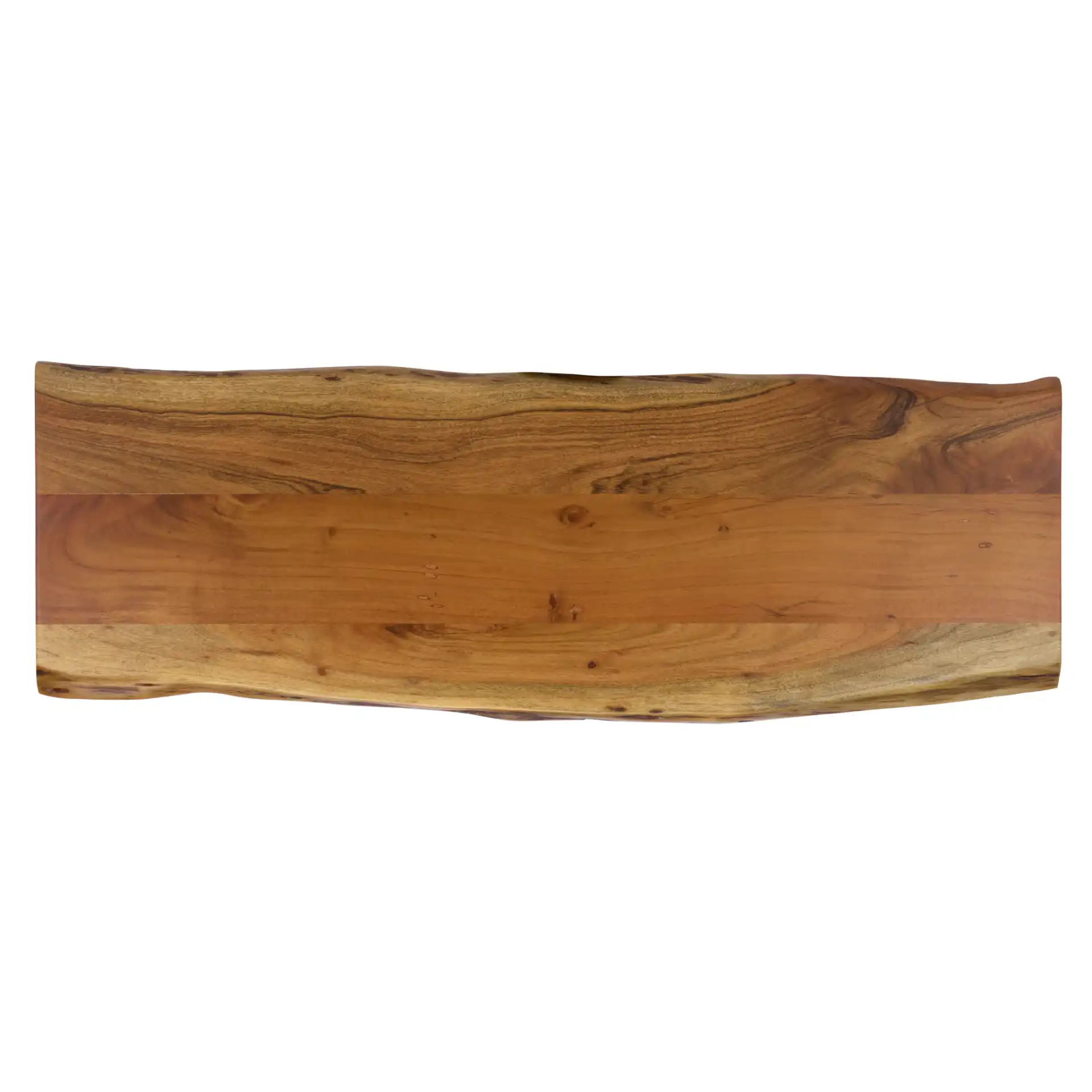 Adella Wood Console Table in Natural / Black, detail view