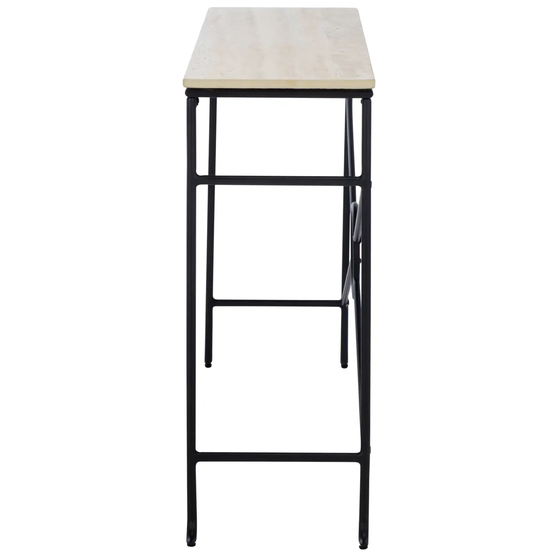 Lenin Ceramic Console Table in Beige / Black, detail view