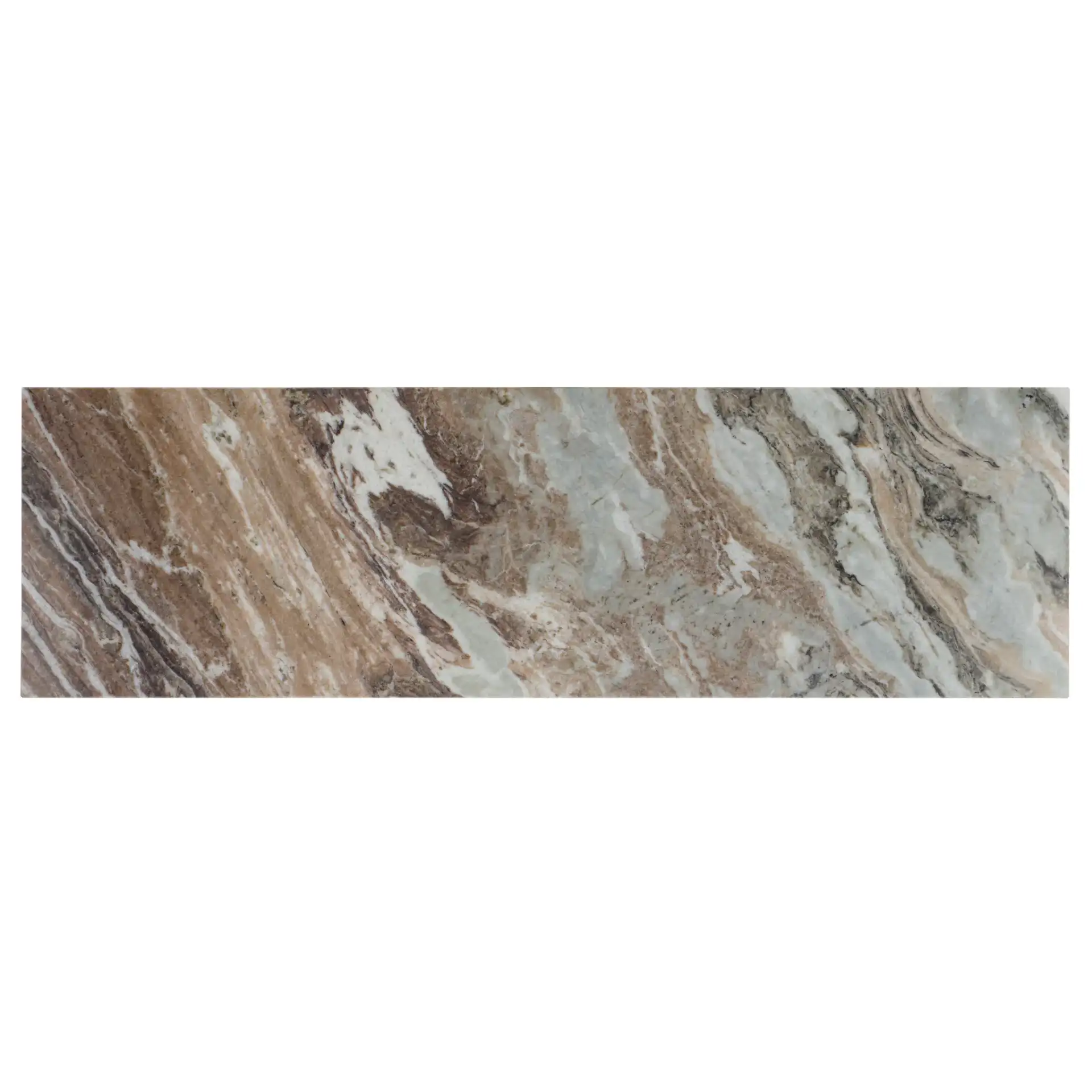 Frederick Marble Console Table in Brown Gray / Black, detail view