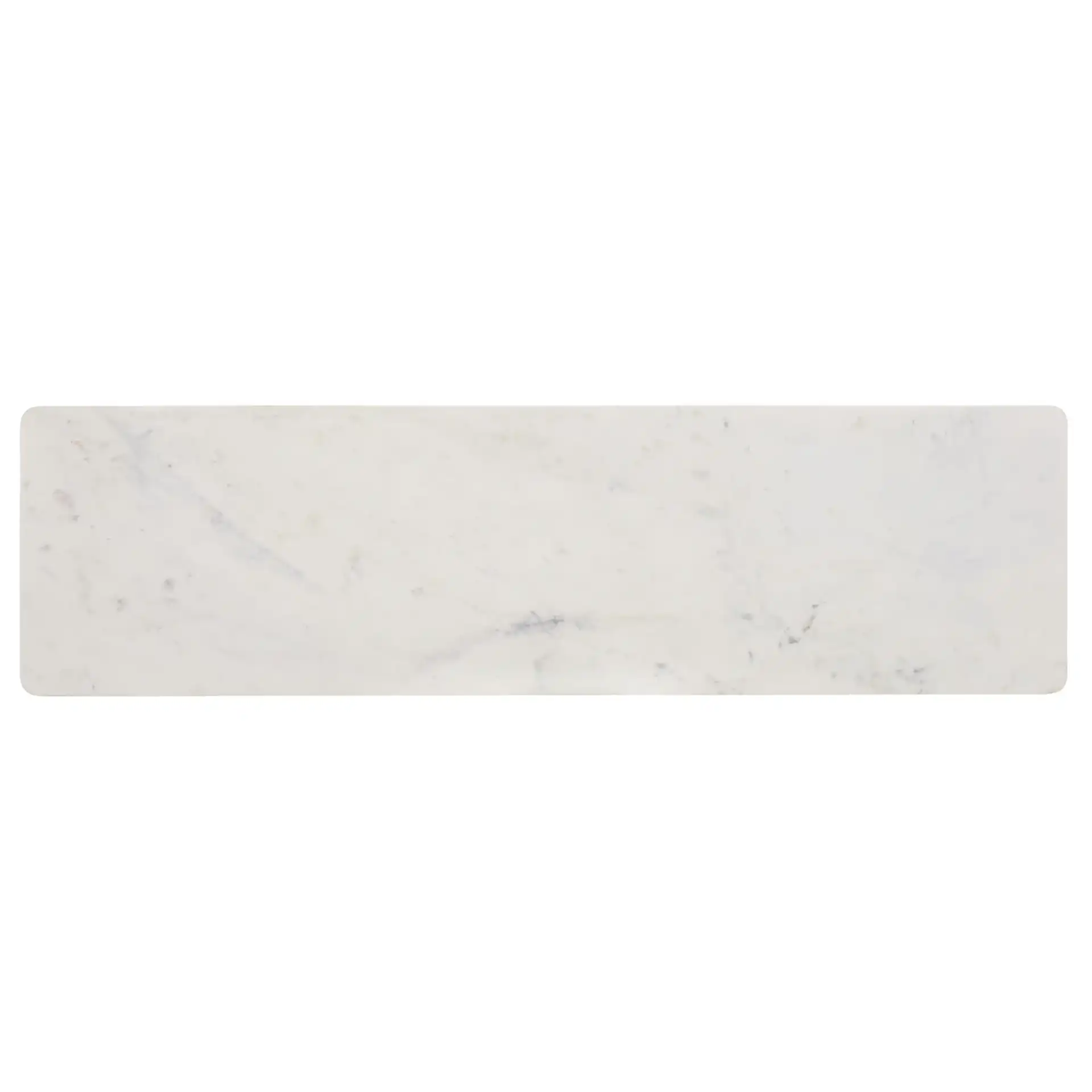 Raisa Marble Console Table in White / Black, detail view