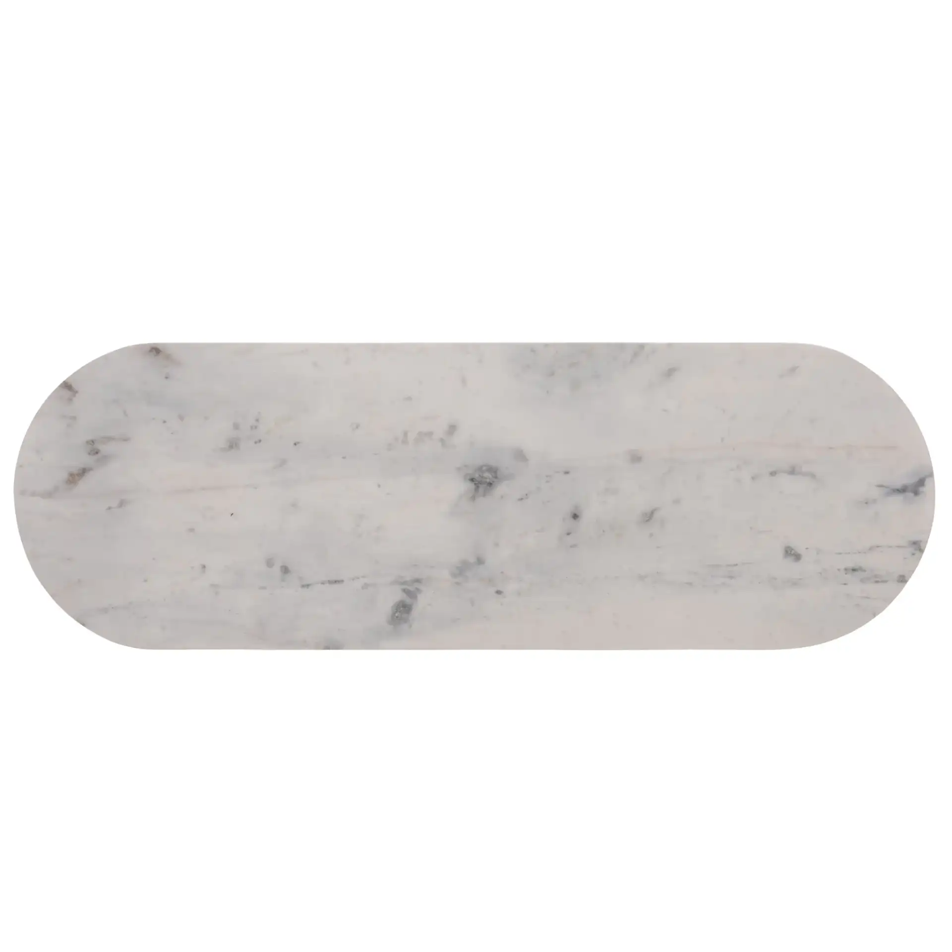 Lorraine Marble Console Table in Smokey Gray Brown / White, detail view