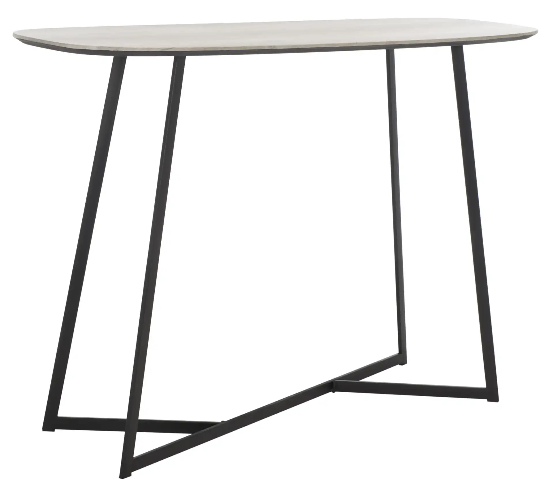 Arrington Console Table in White / Black, detail view
