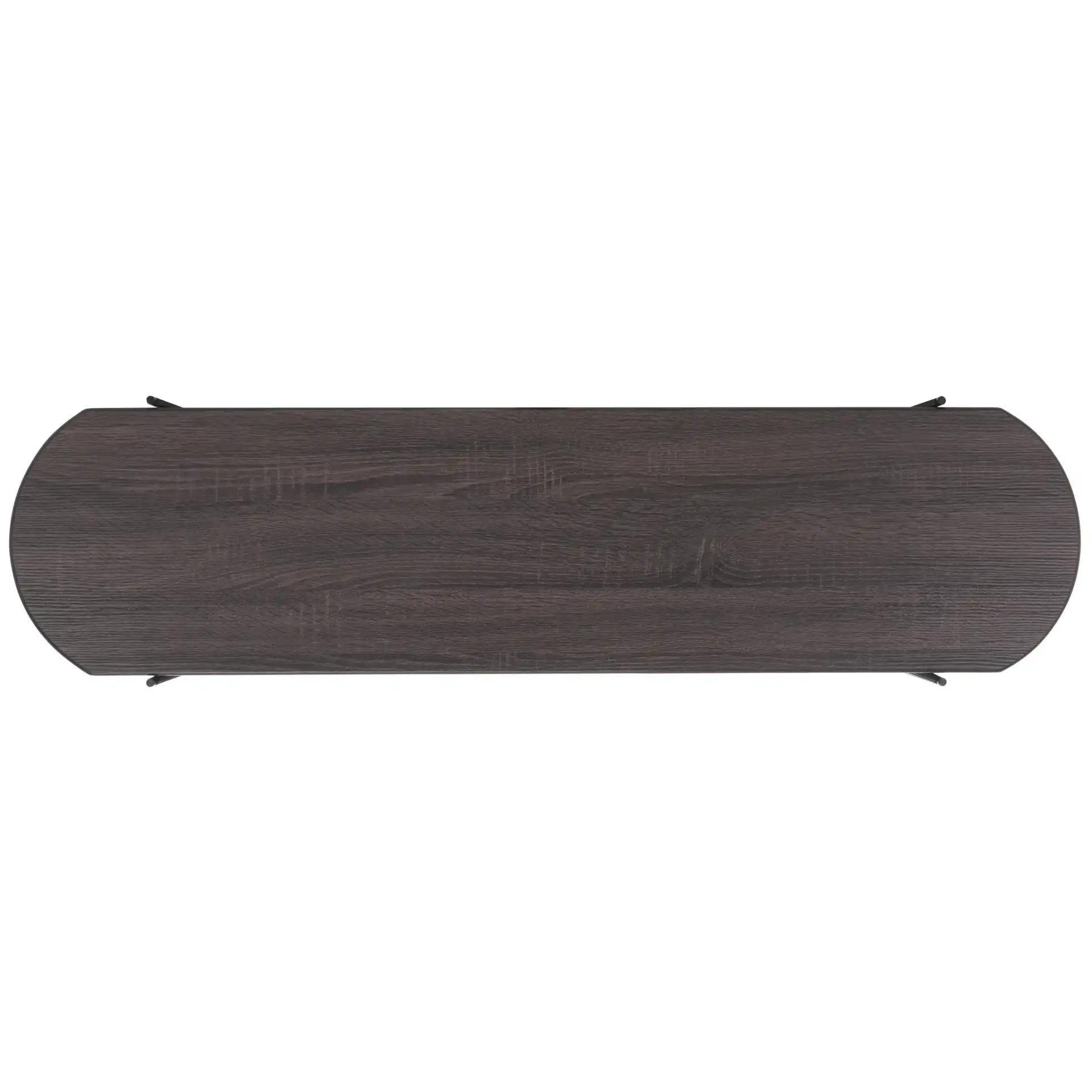 Marlee Console Table in Dark Gray Oak / Black, detail view