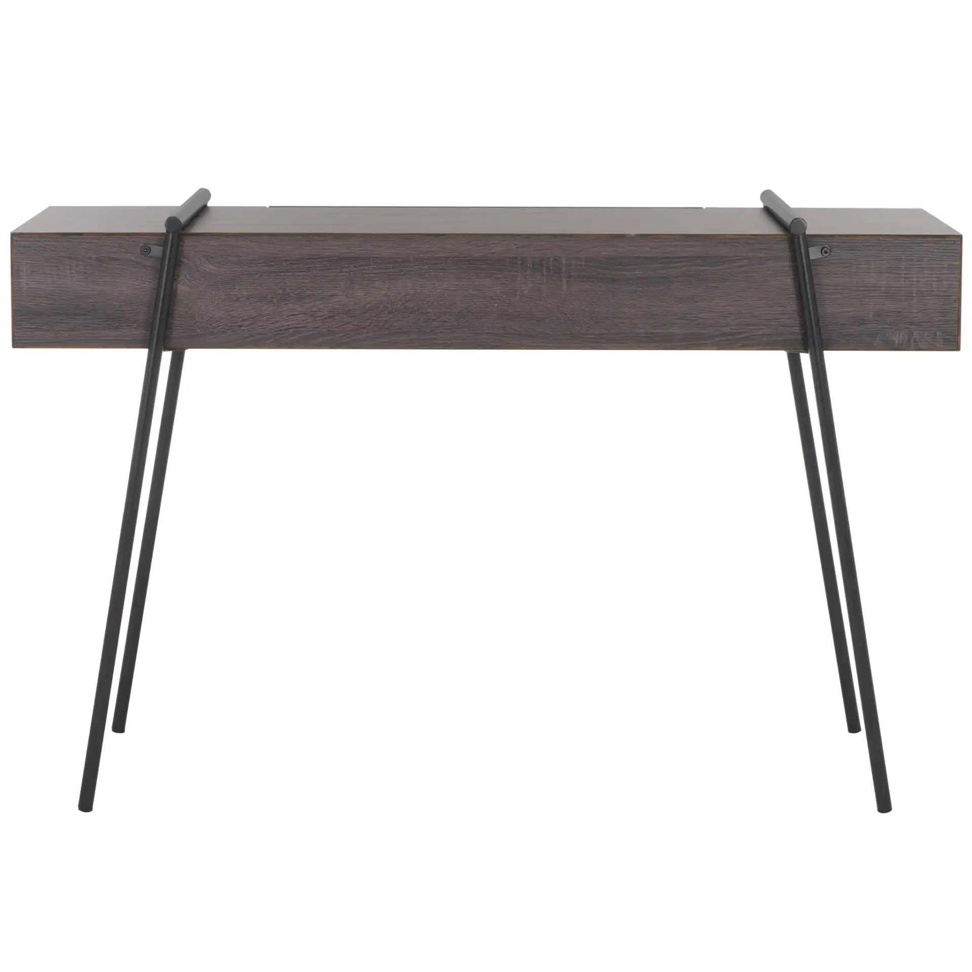 Margaux Console Table in Dark Gray Oak / Black, detail view