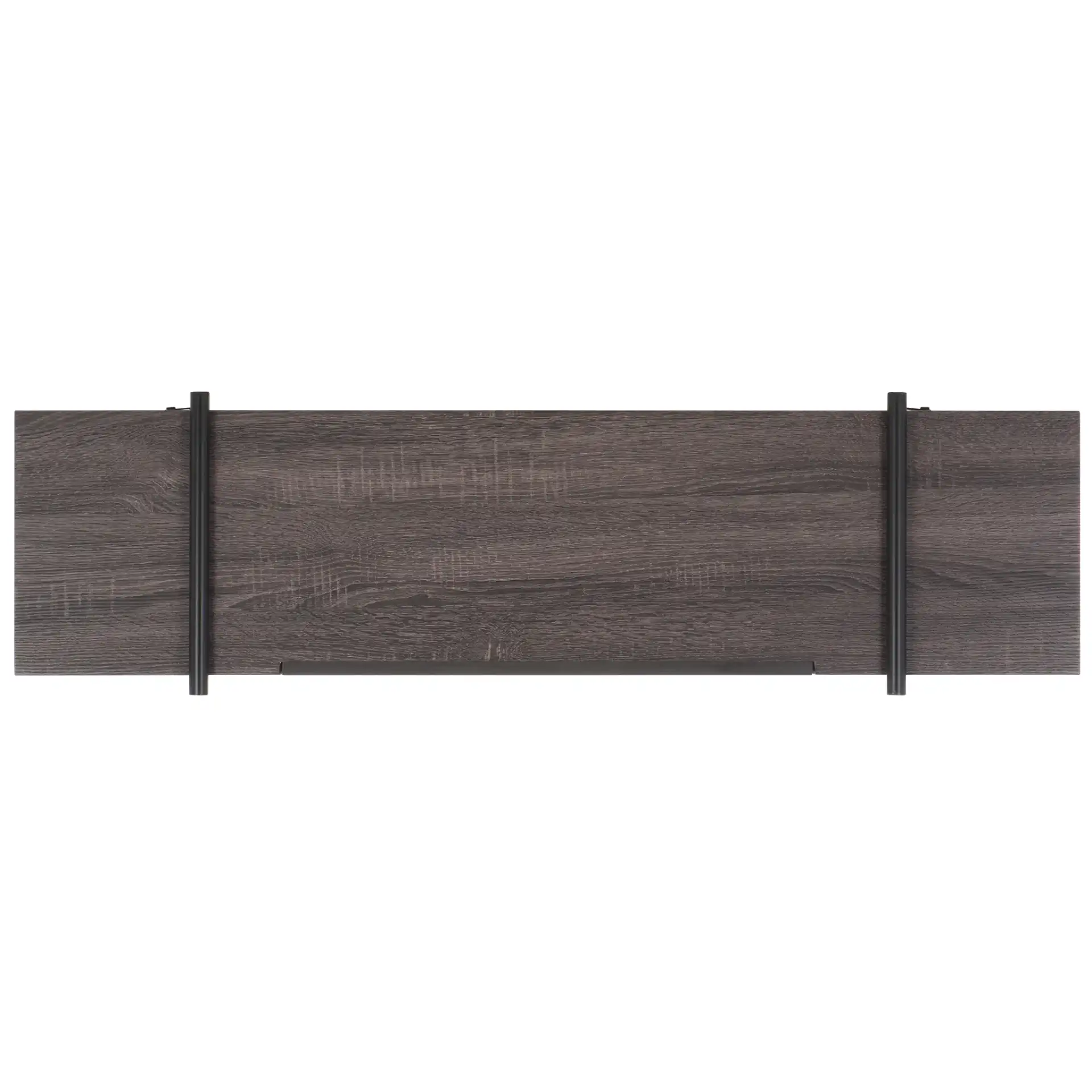 Margaux Console Table in Dark Gray Oak / Black, detail view