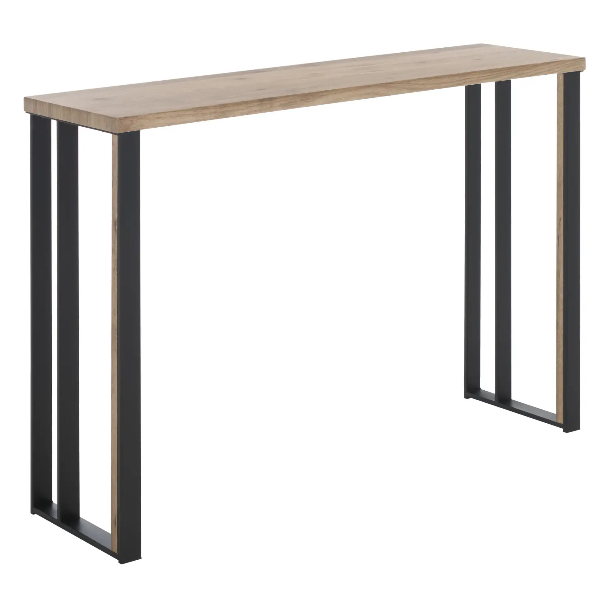 Carlino Console Table in Light Brown / Black, detail view