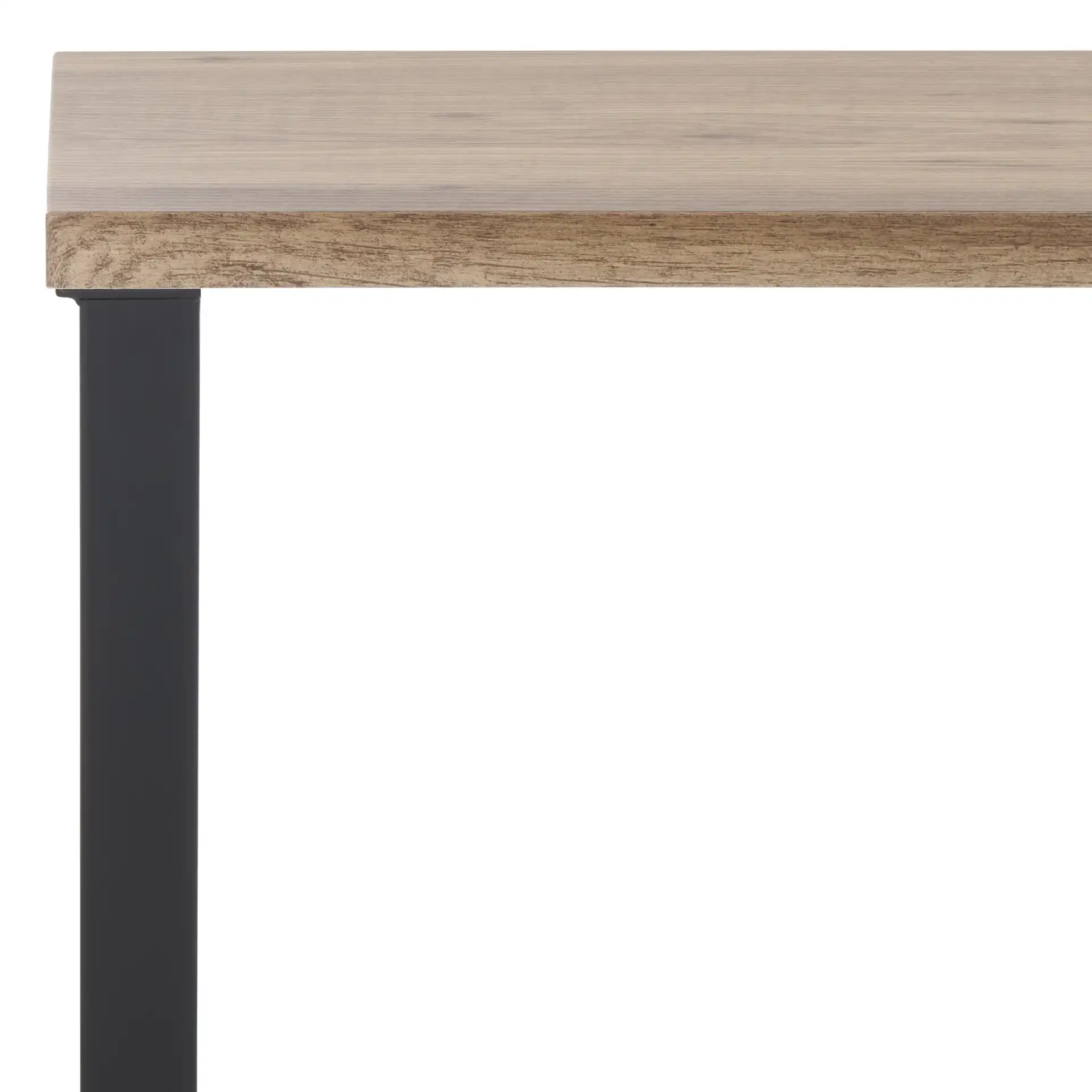 Carlino Console Table in Light Brown / Black in a styled room