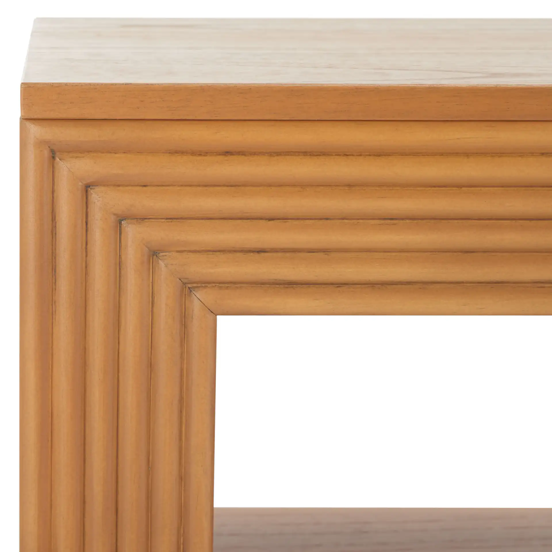 Ines Console Table in Natural in a styled room