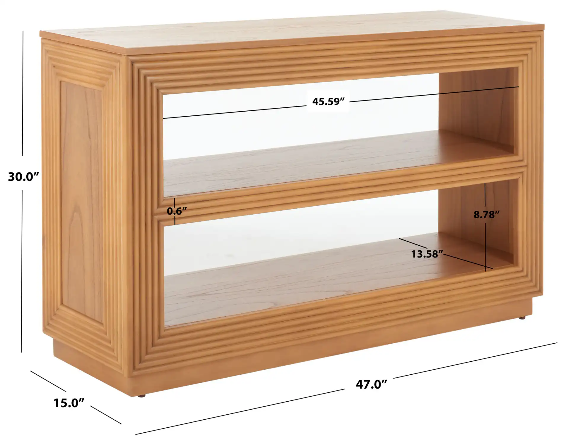 Ines Console Table in Natural, detail view