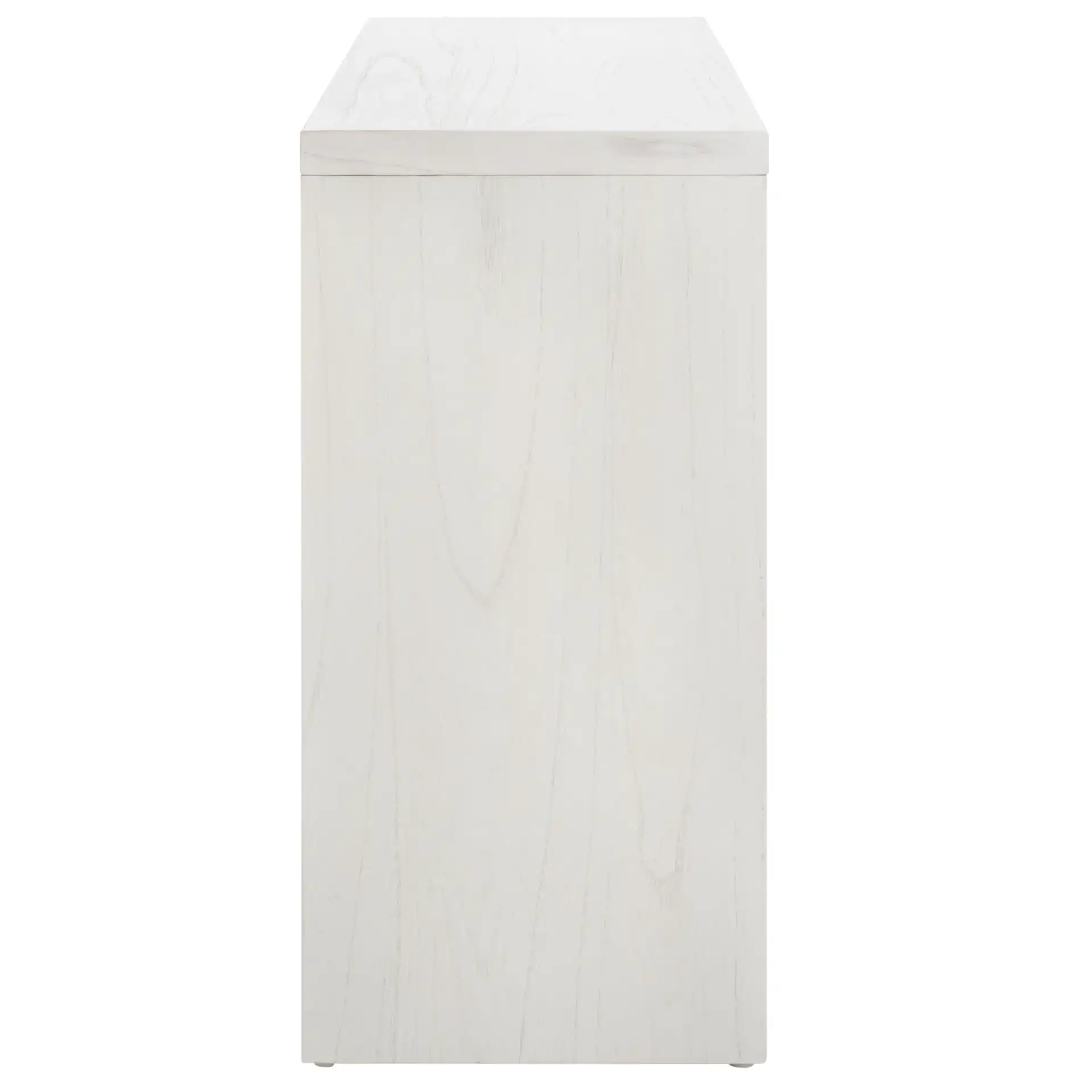 Zella Four-Door Console Table in White Washed, detail view