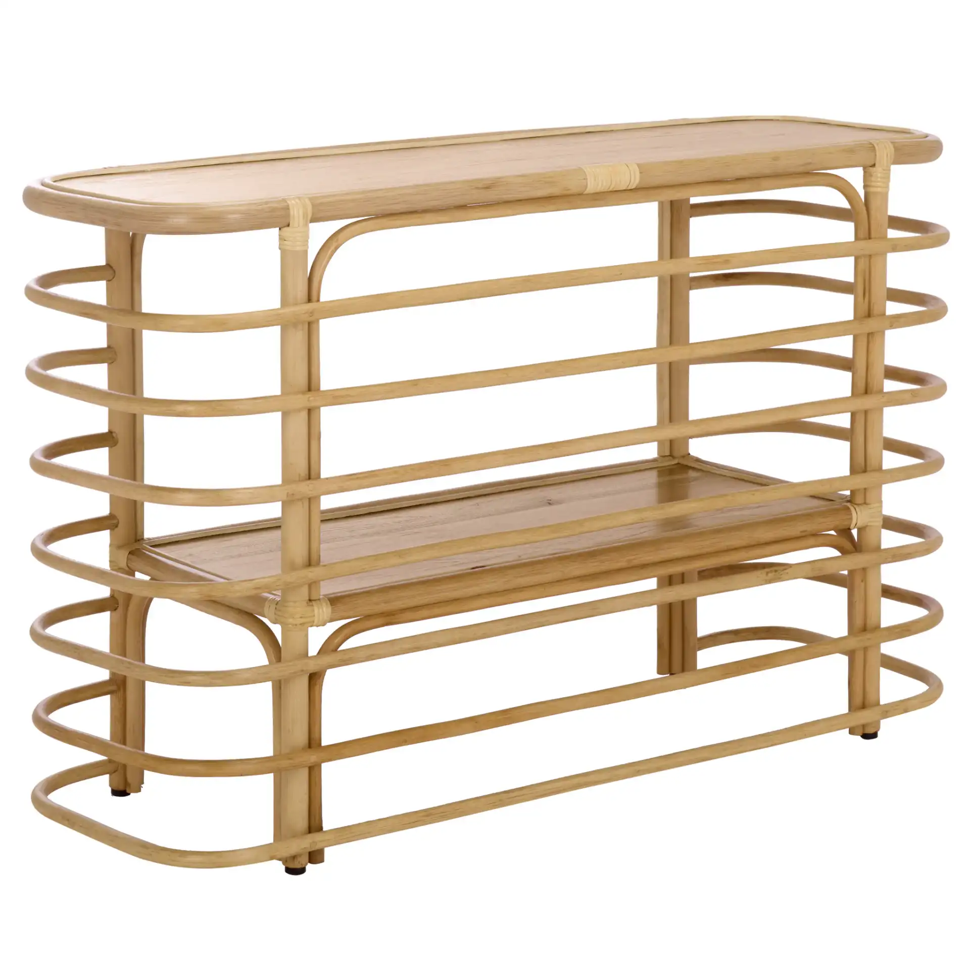 Maestro Console Table in Natural, detail view
