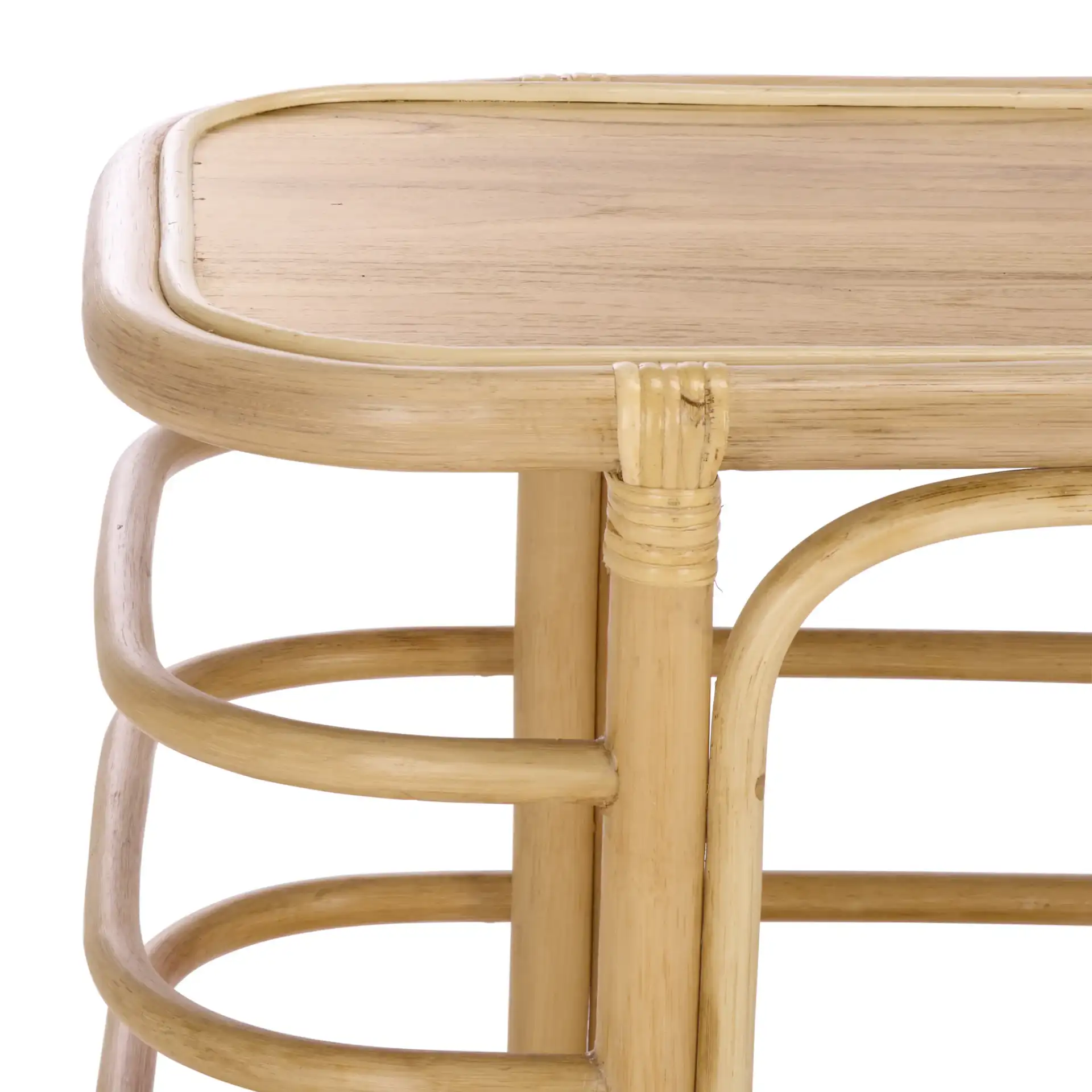 Maestro Console Table in Natural in a styled room