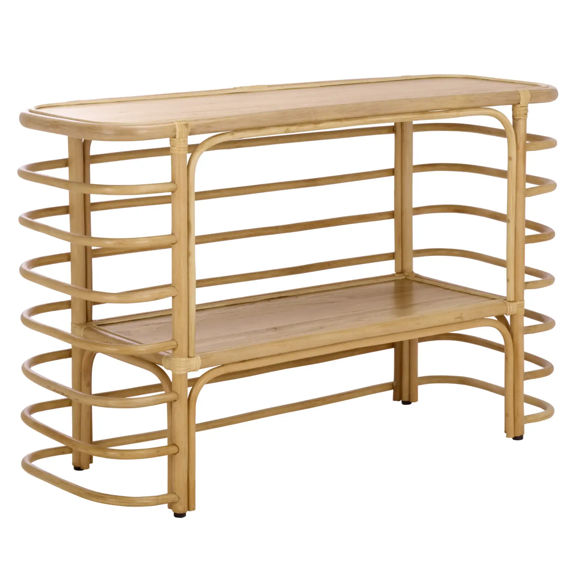 Maestro Console Table in Natural, detail view