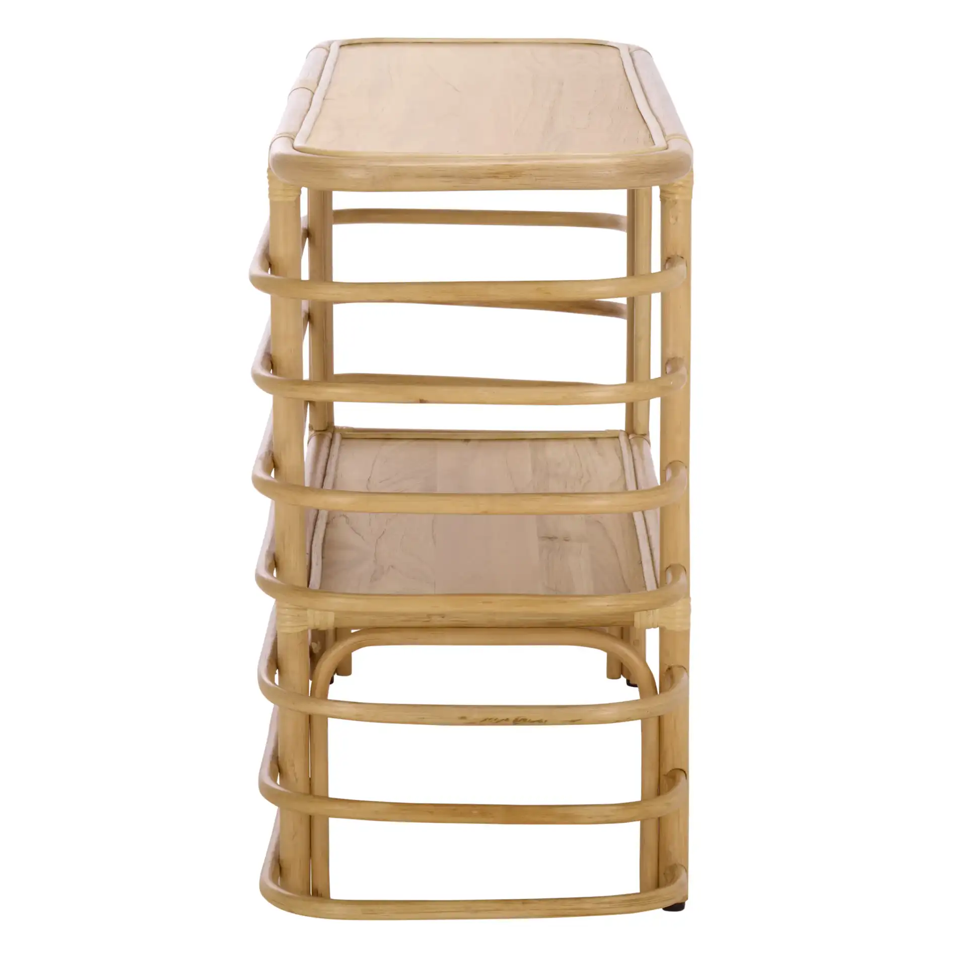 Maestro Console Table in Natural, detail view