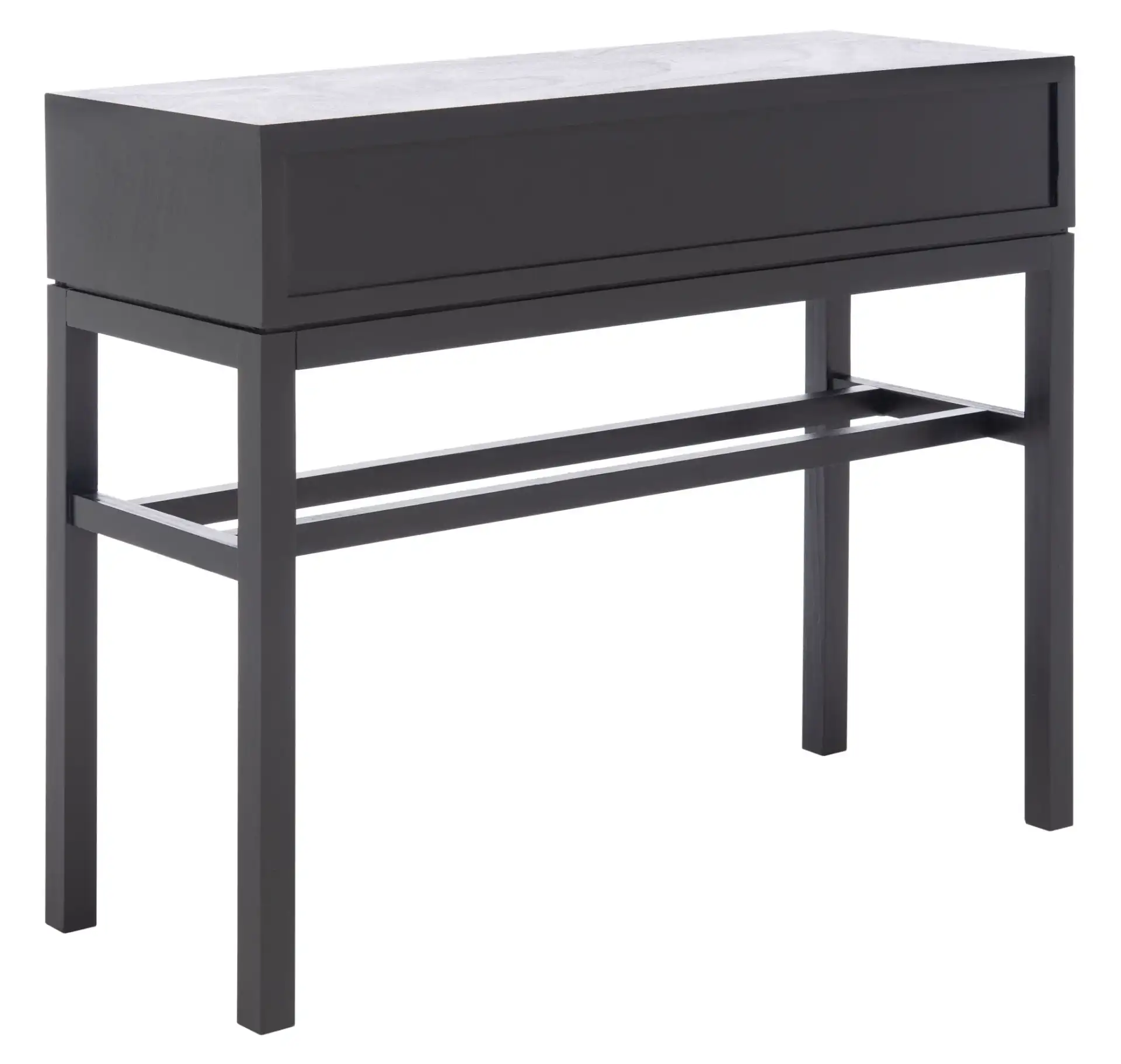 Ajana Two-Drawer Console Table in Black / Greige, detail view