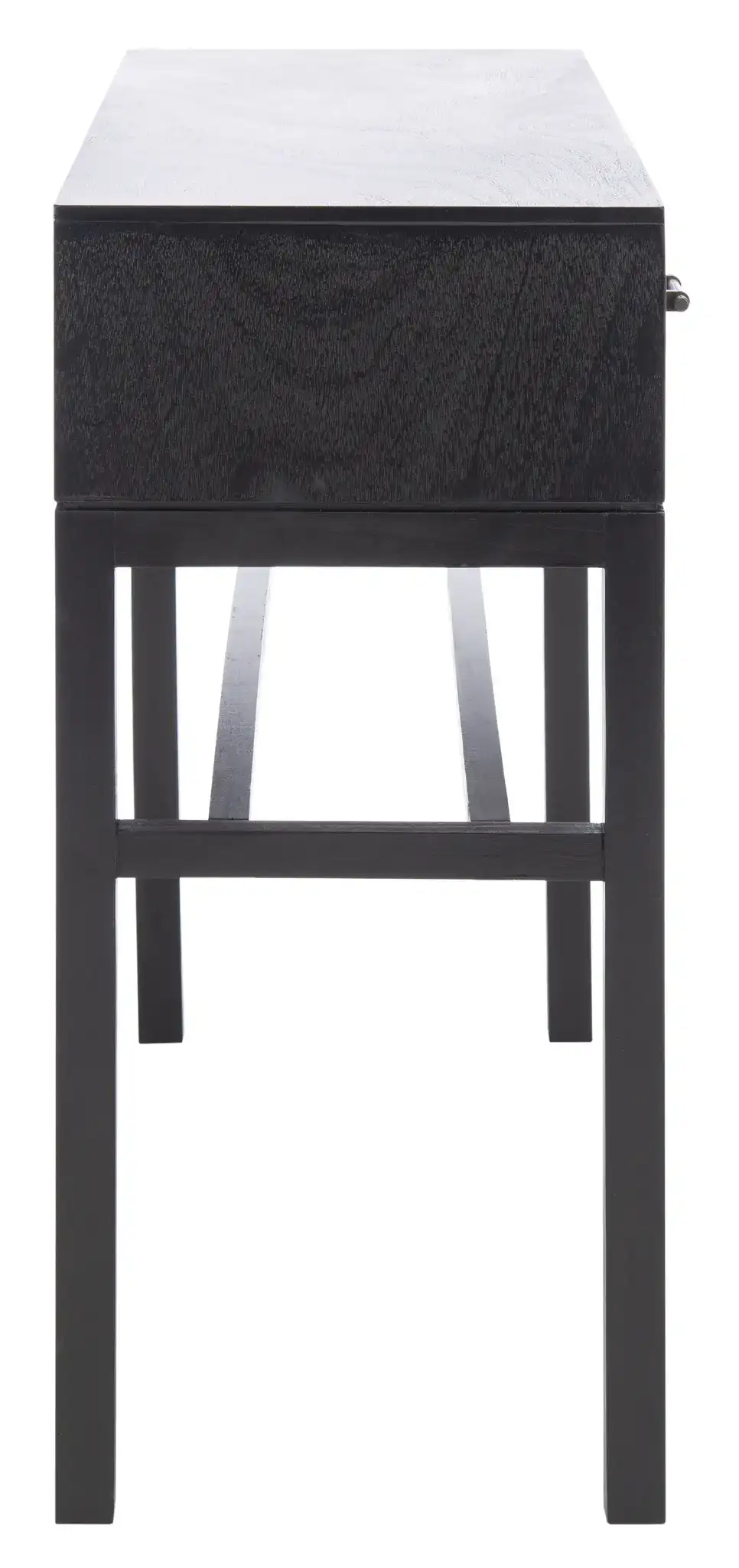 Ajana Two-Drawer Console Table in Black / Greige, detail view