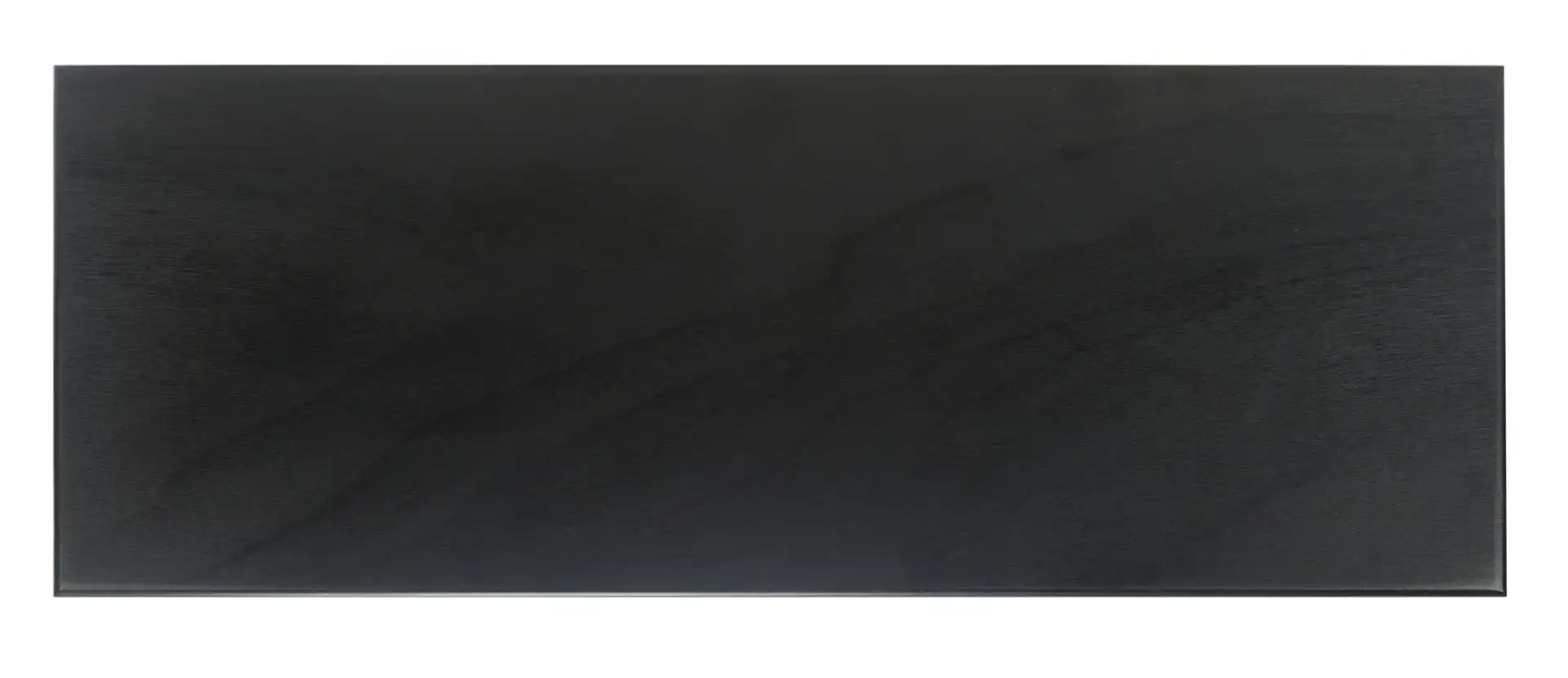 Haines Two-Drawer Console Table in Black, detail view