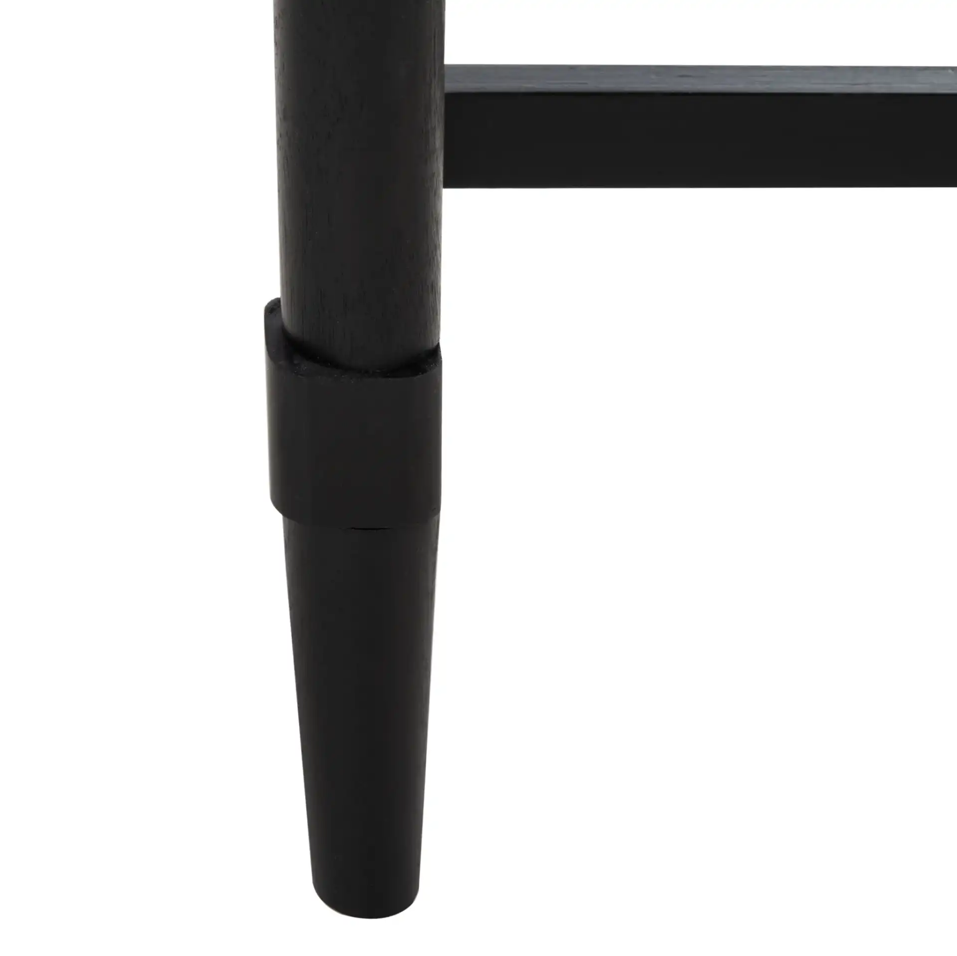 Aliyah Two-Drawer Console Table in Black, detail view
