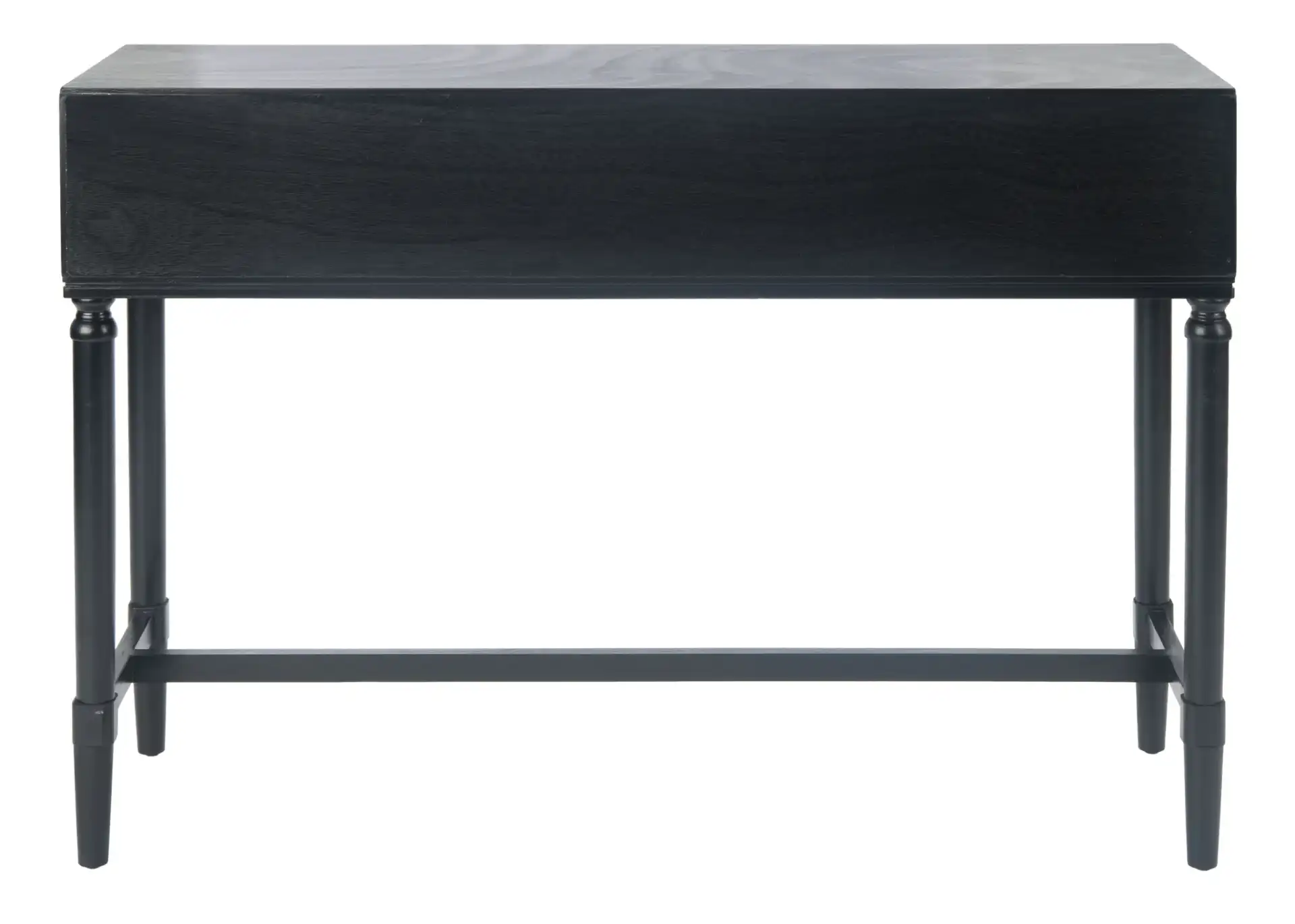 Aliyah Four-Drawer Console Table in Black, detail view