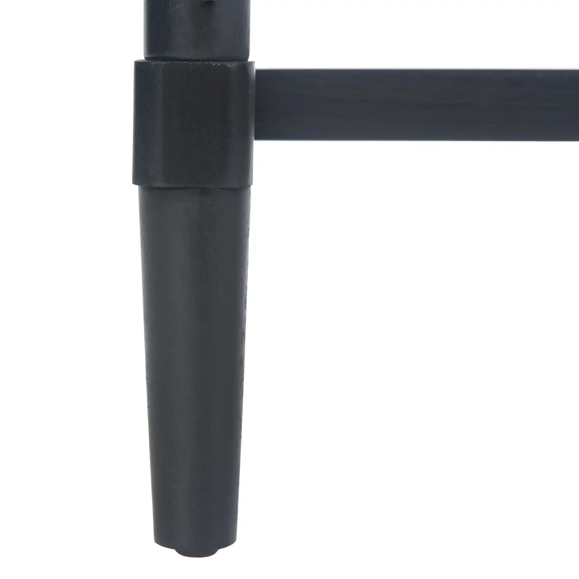 Aliyah Four-Drawer Console Table in Black, detail view