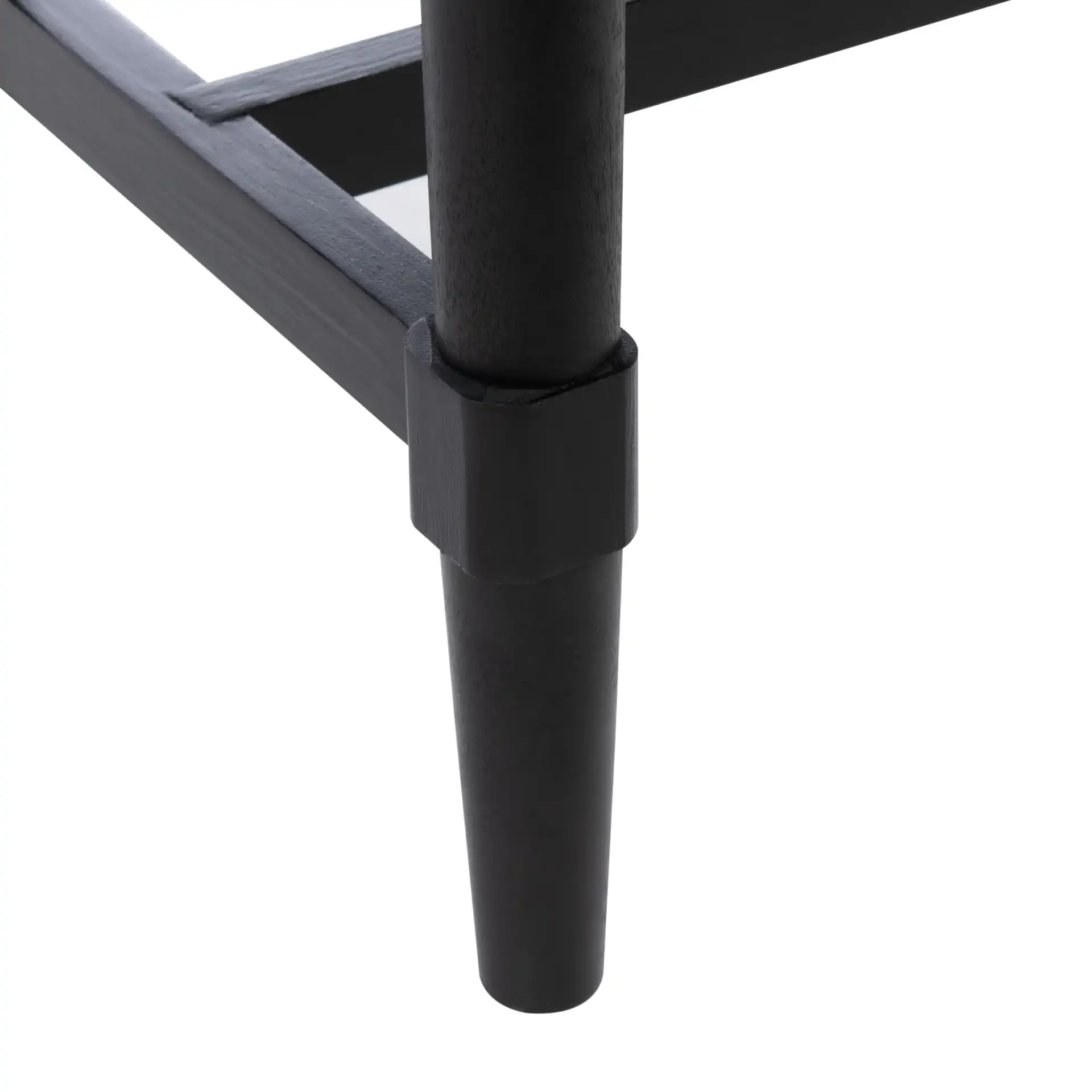 Estella Two-Drawer Console Table in Black, detail view