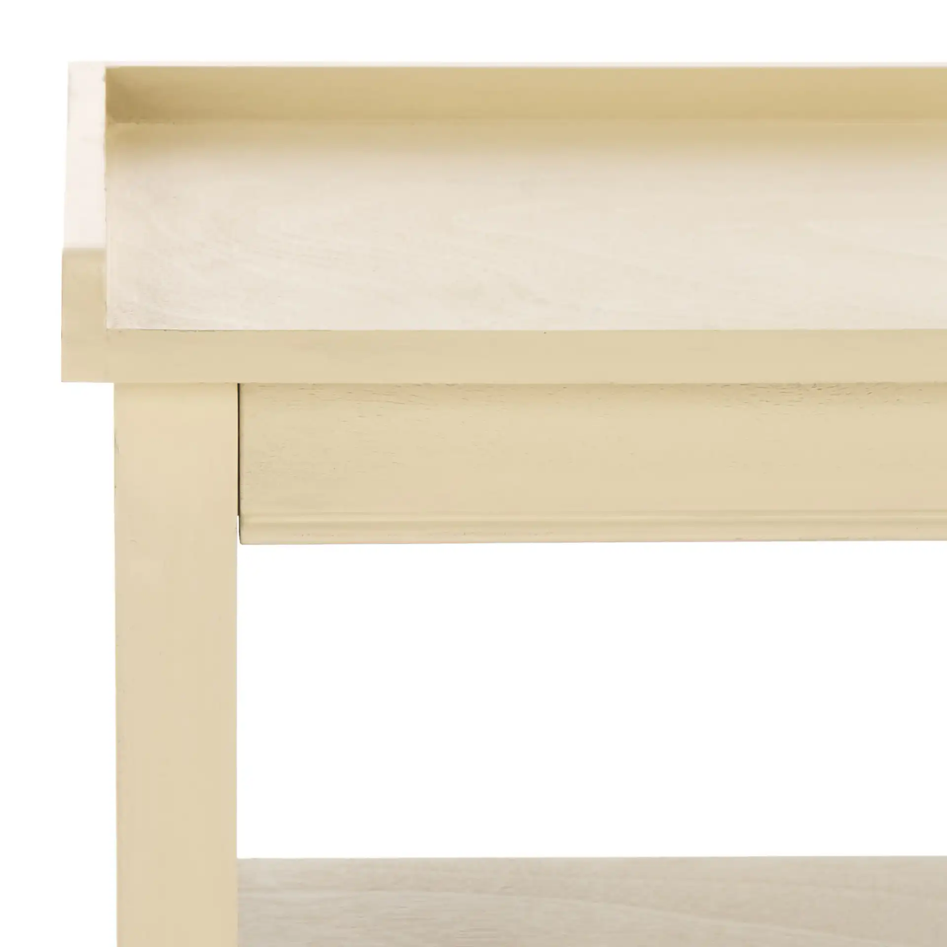 Araminta One-Drawer Console in Sand in a styled room