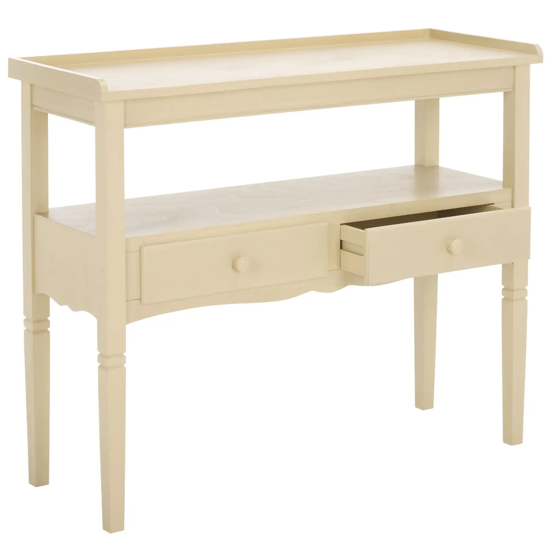 Araminta One-Drawer Console in Sand, detail view