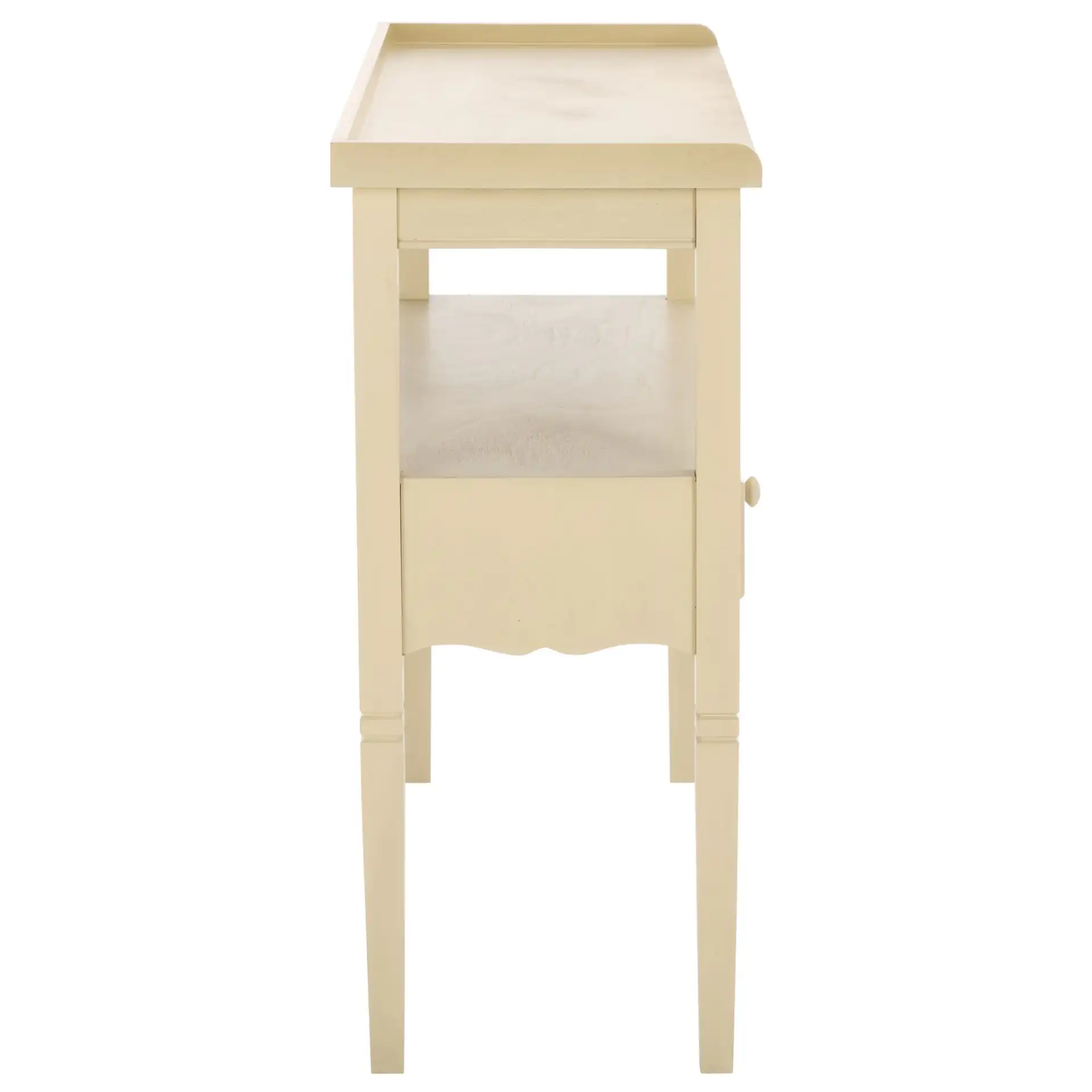 Araminta One-Drawer Console in Sand, detail view