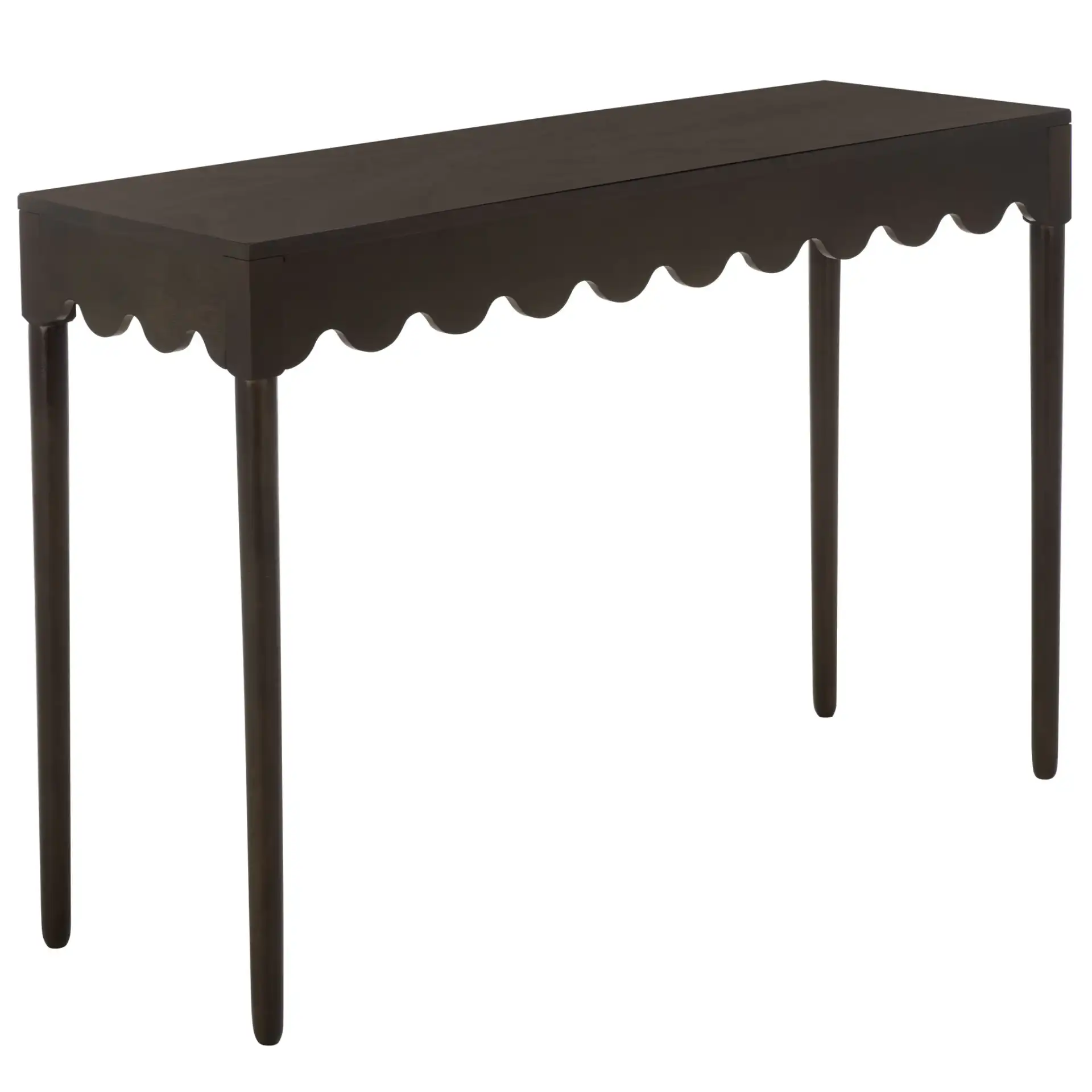 Neha Console Table in Dark Chocolate, detail view
