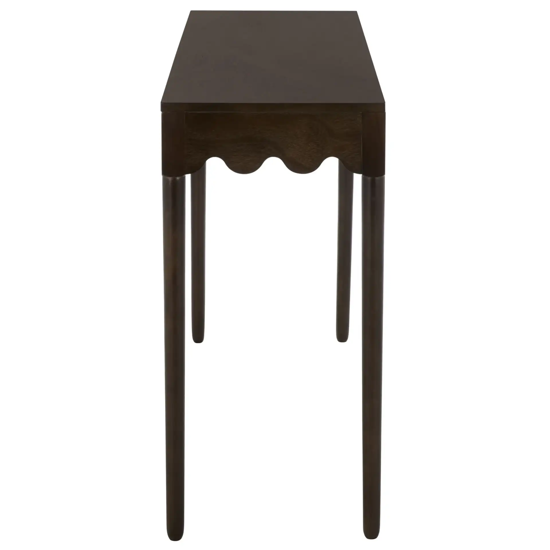 Neha Console Table in Dark Chocolate, detail view