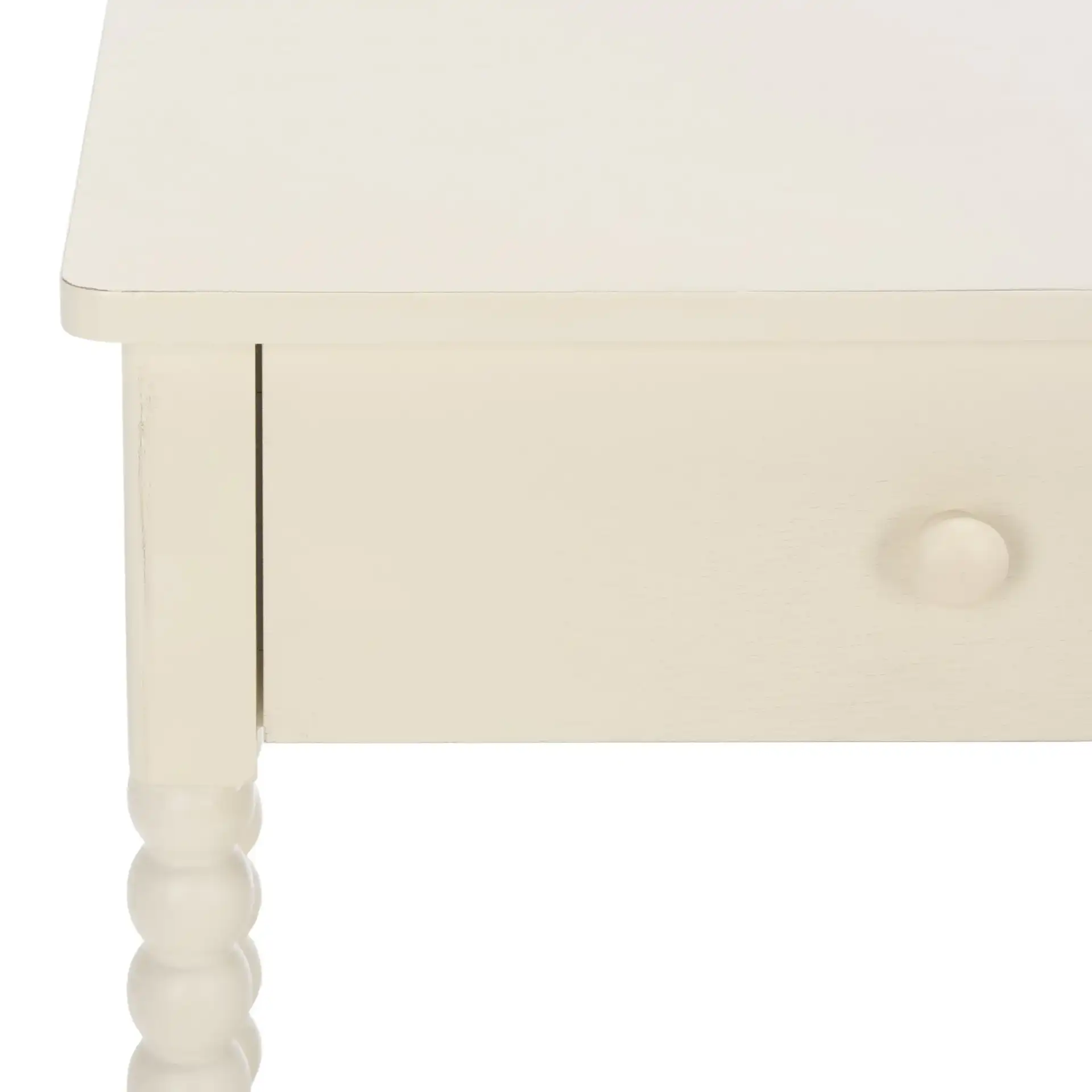 Orbis 2 Drawer Console in Distressed White in a styled room