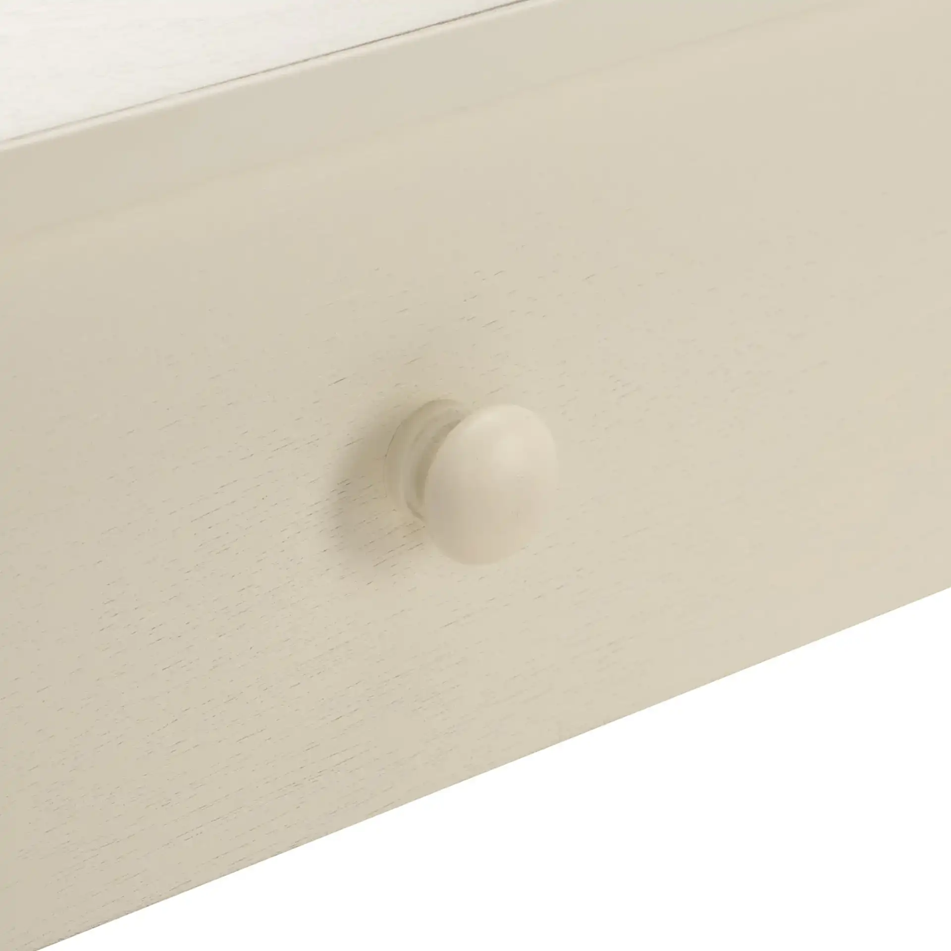 Orbis 2 Drawer Console in Distressed White in a styled room
