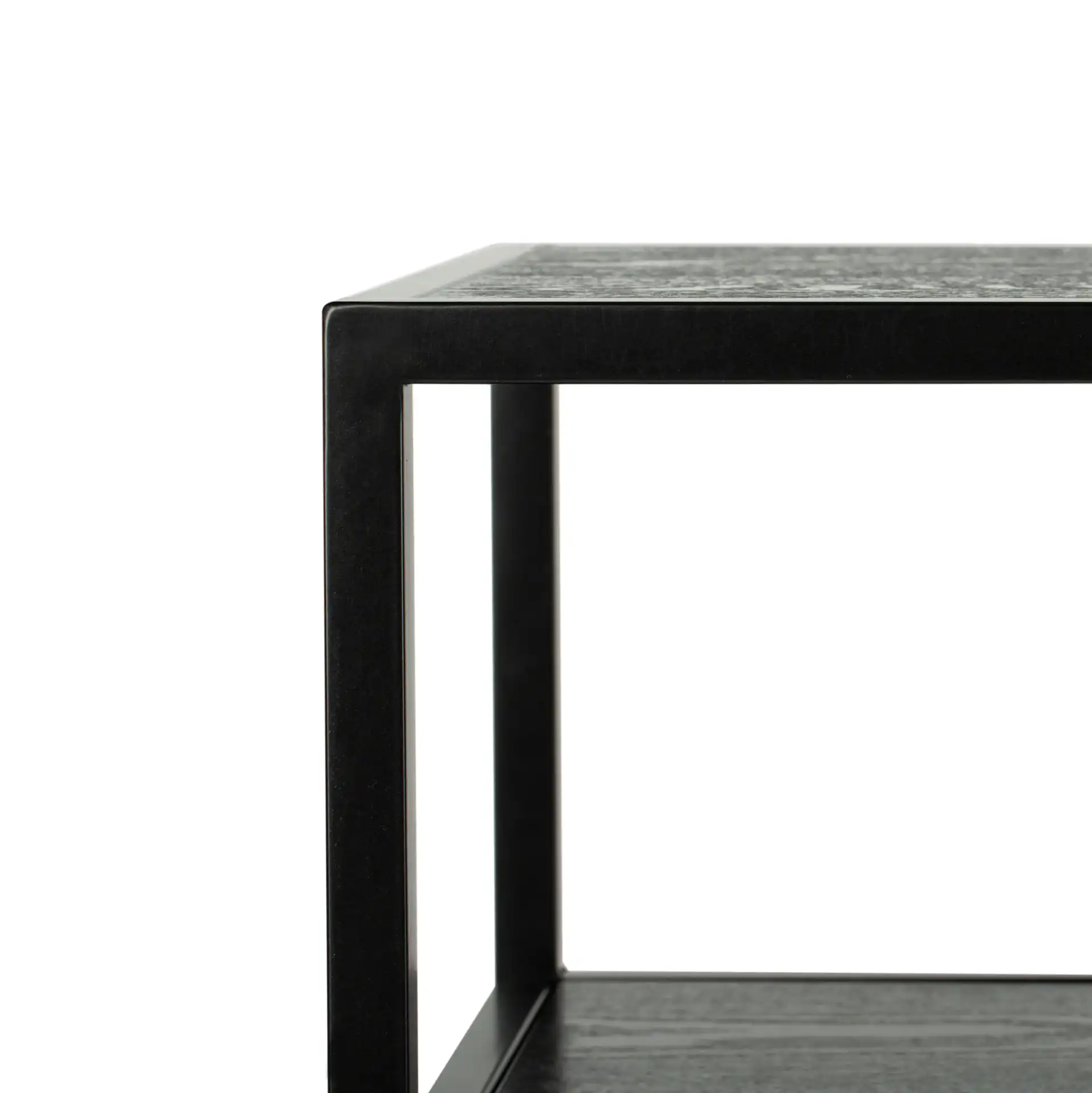 Reese Geometric Console Table in Walnut / Gold in a styled room