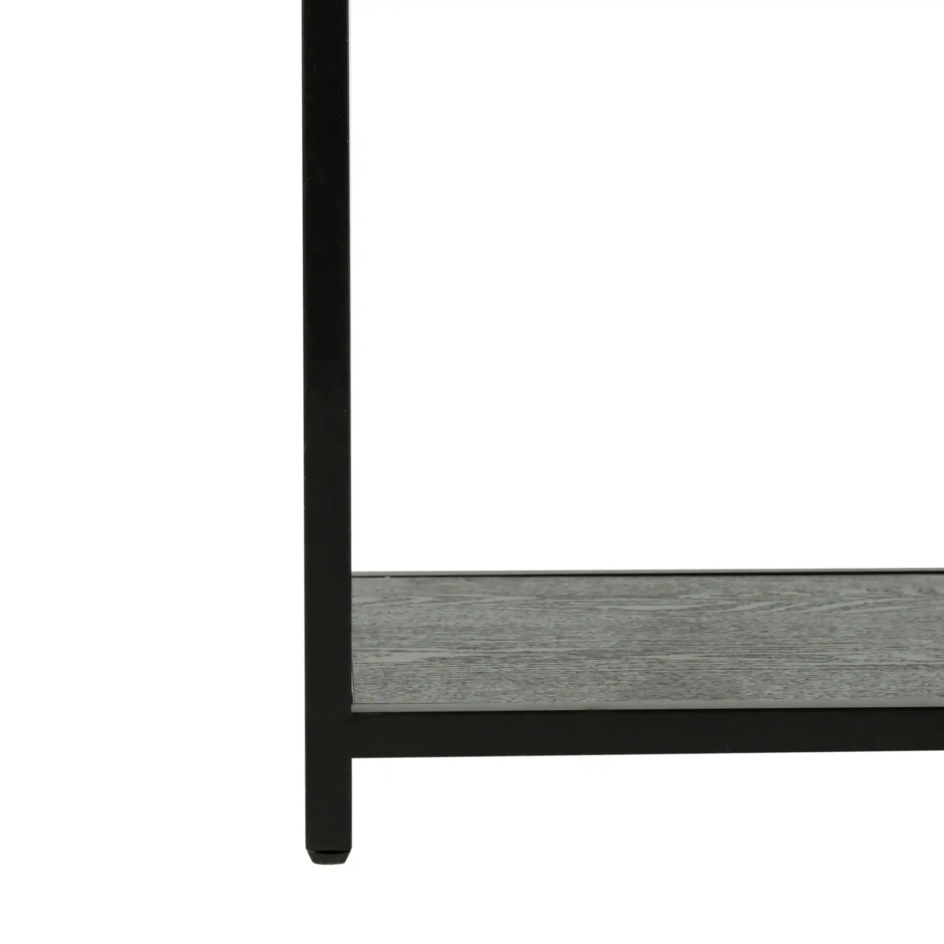 Reese Geometric Console Table in Walnut / Gold, detail view