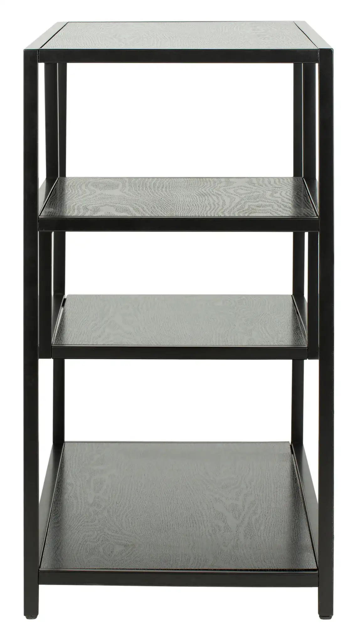 Reese Geometric Console Table in Walnut / Gold, detail view