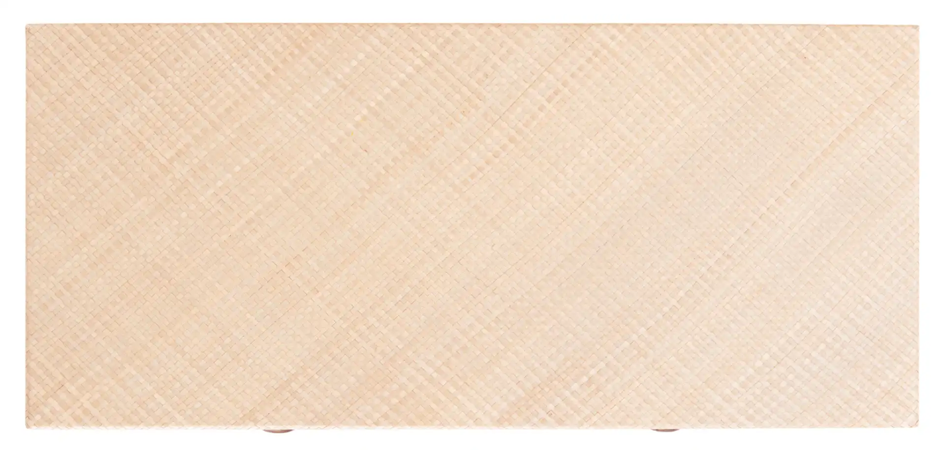 Apis Raffia Console Table in Light Natural / Gold, detail view