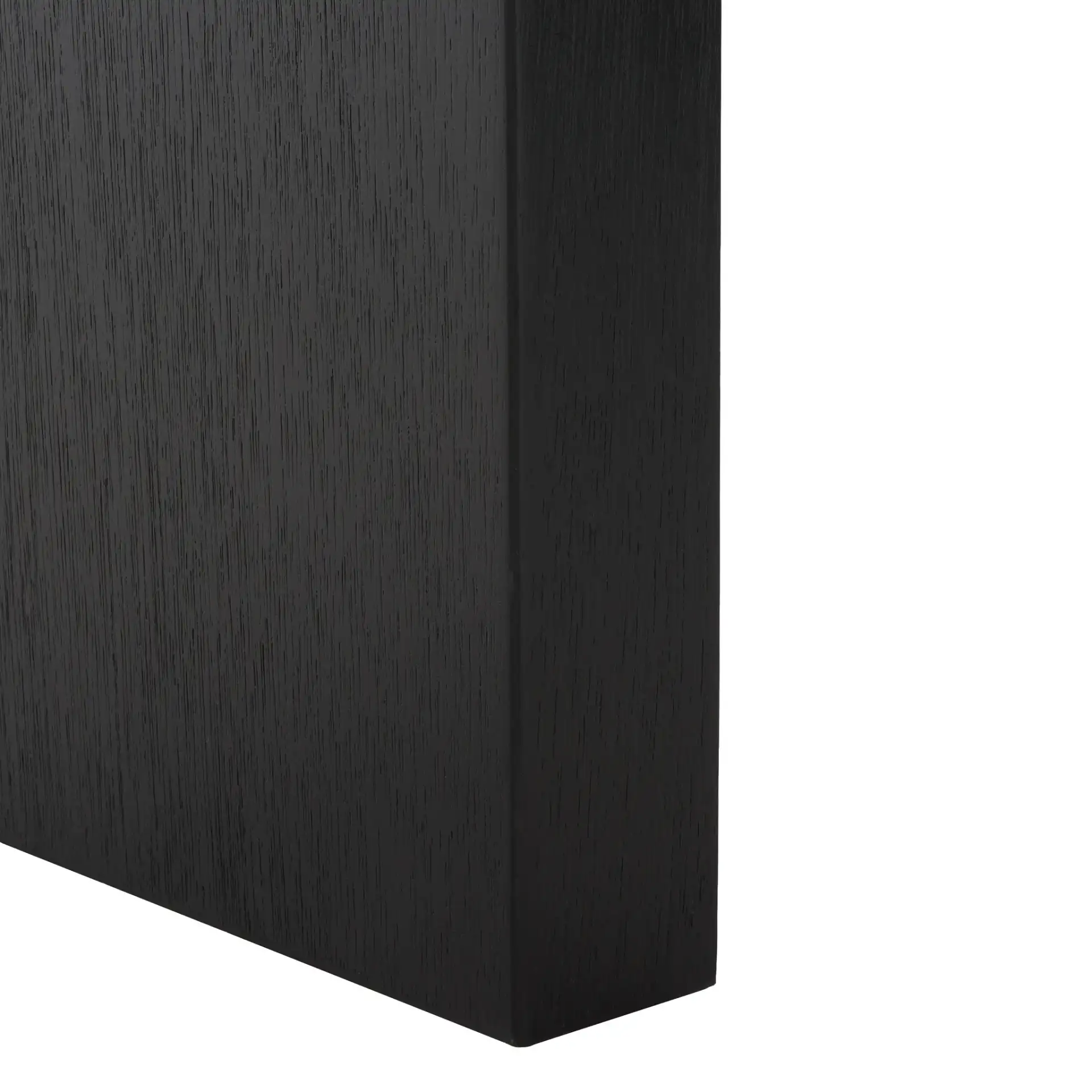 Liasonya Curved Console Table in Black, detail view