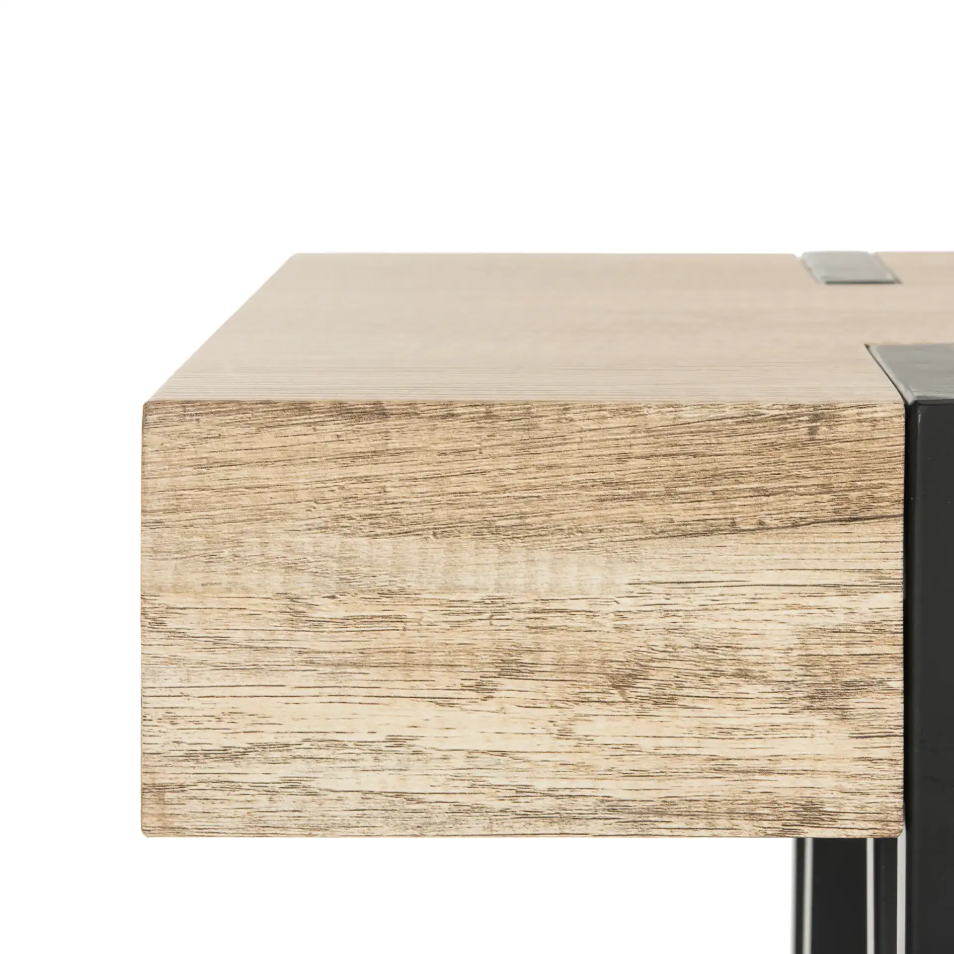 Alyssa Console Table in Multicolor / Brown / Black in a styled room