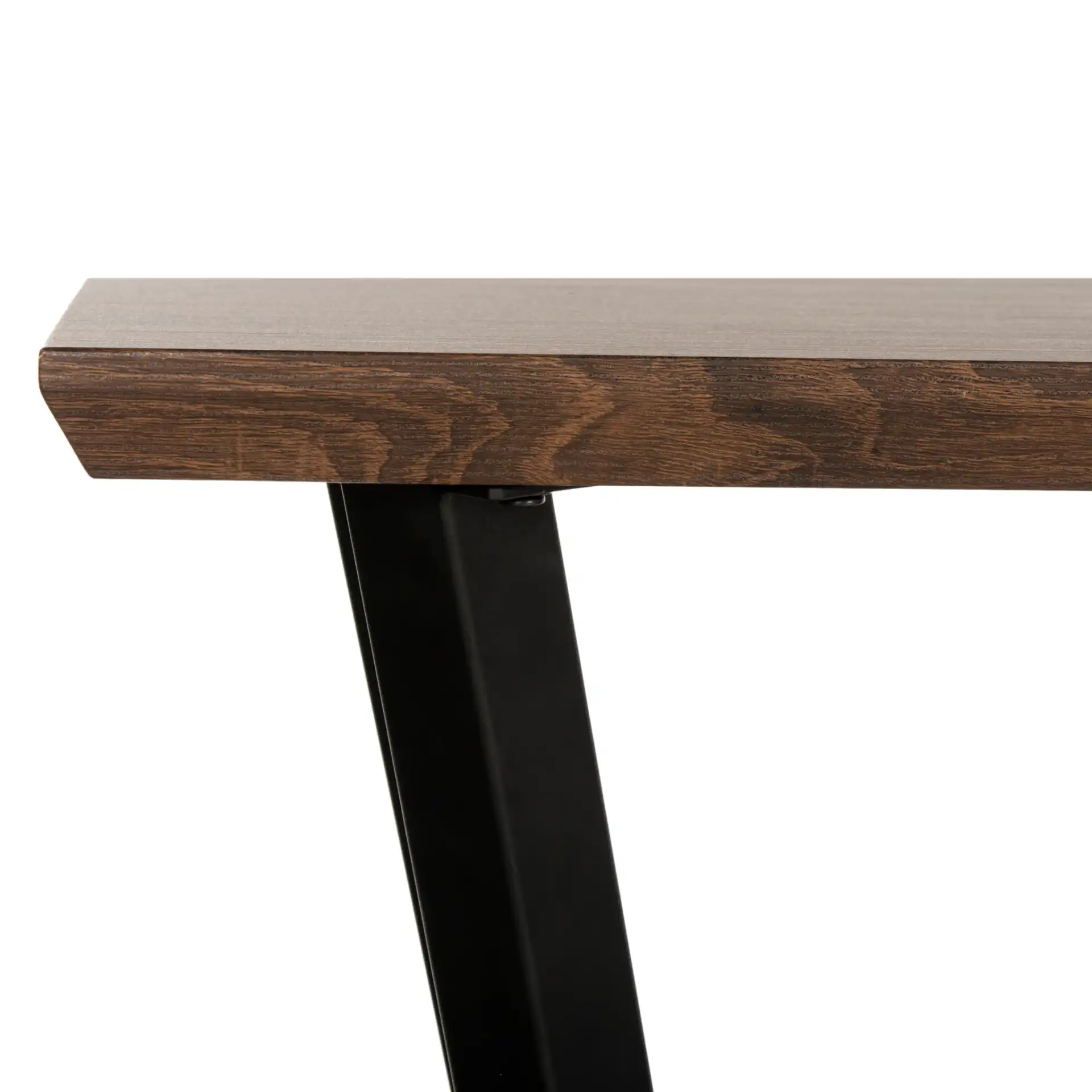 Andrew Console Table in Brown / Black in a styled room
