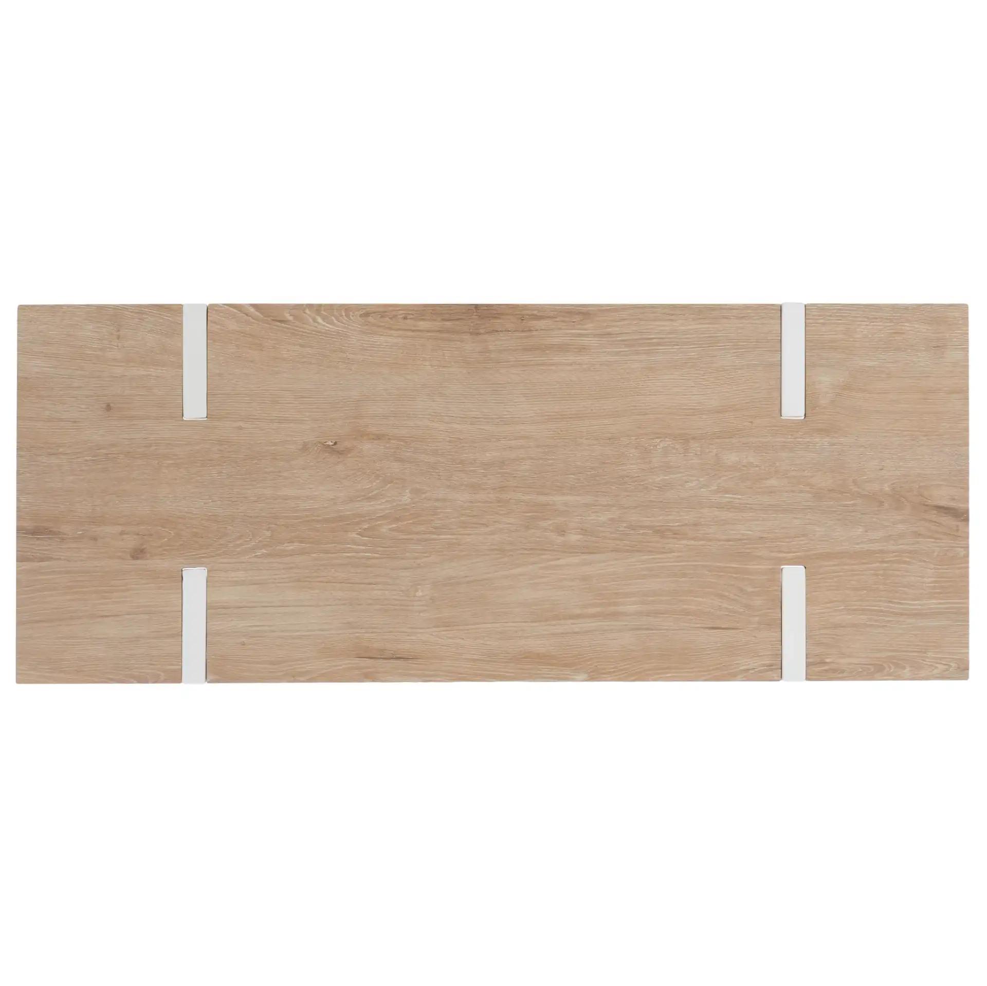 Aberton Console Table in Natural / White, detail view
