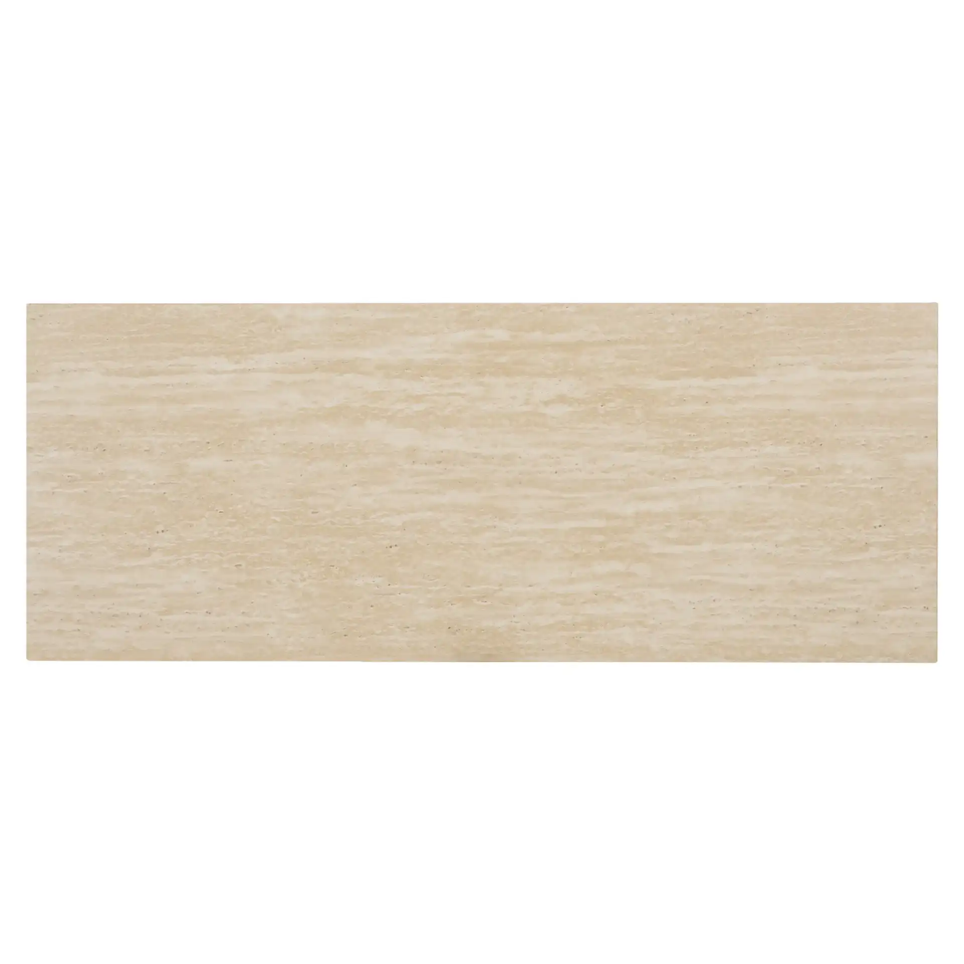 Woodrow Console Table in Faux Travertine, detail view