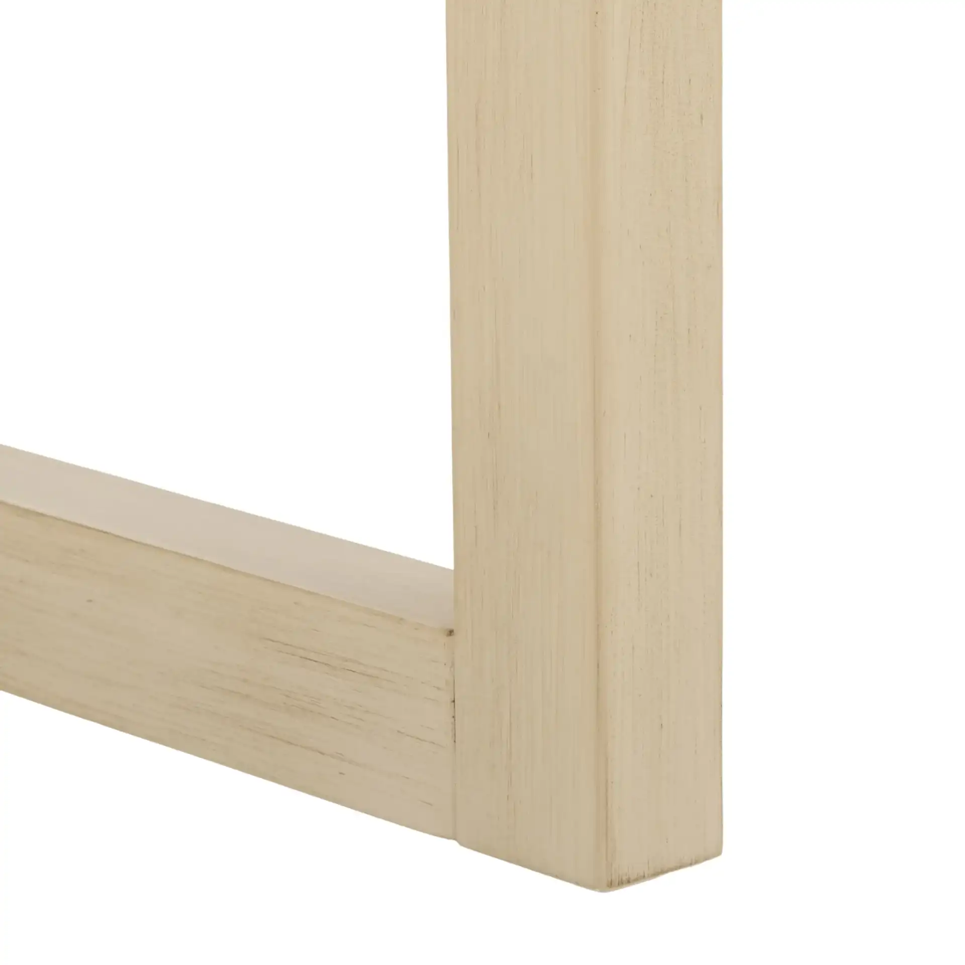 Sadie Three-Drawer Console Table in Antique / White, detail view