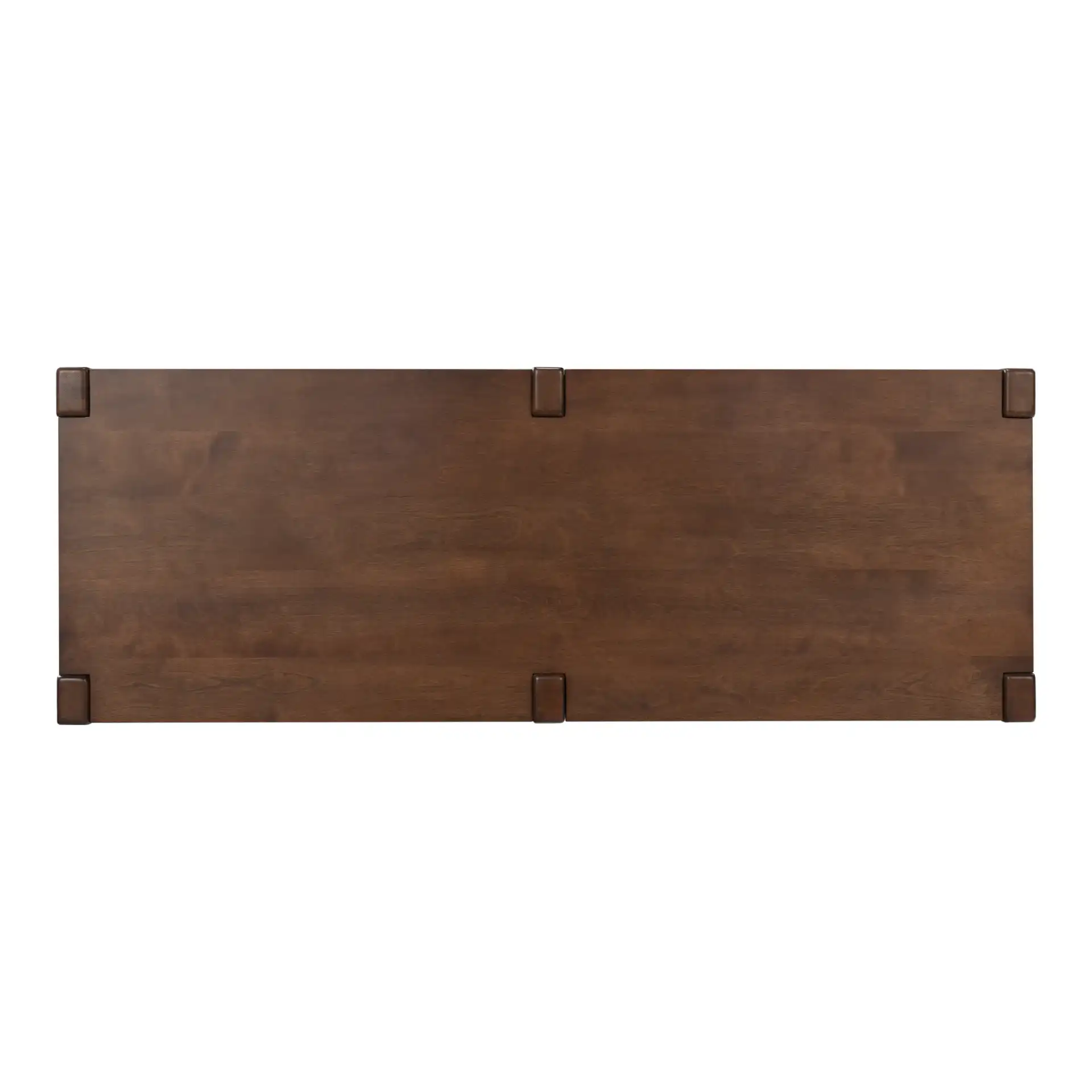 Telma Adjustable Shelves Console Table in Dark Walnut, detail view